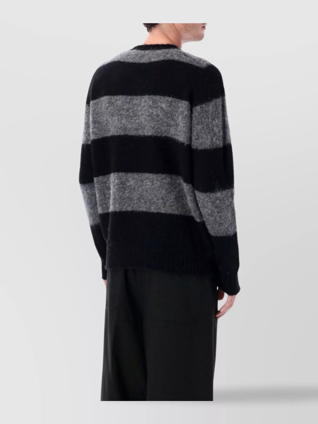 Howlin' Chunky Stripe Wool Sweater In Black