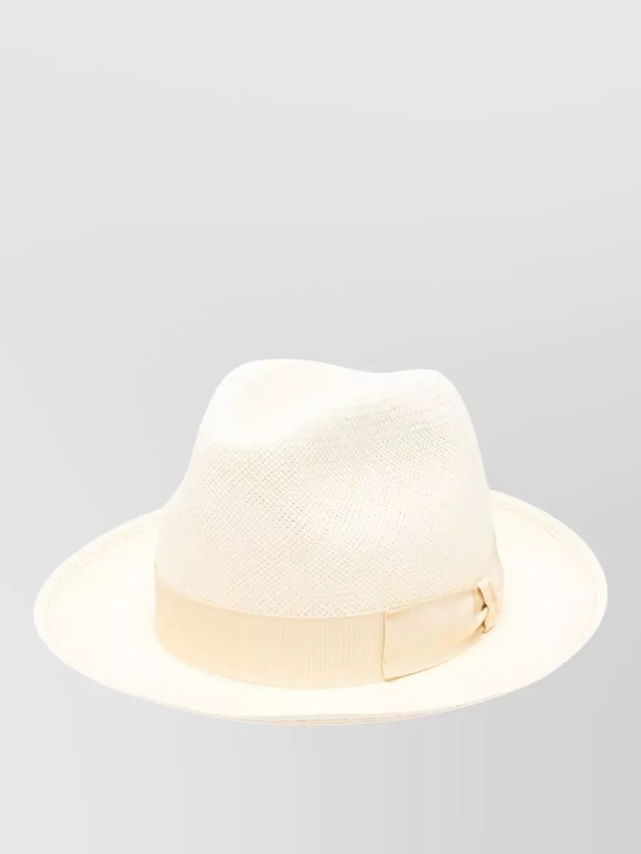 Borsalino Straw Fedora Hat