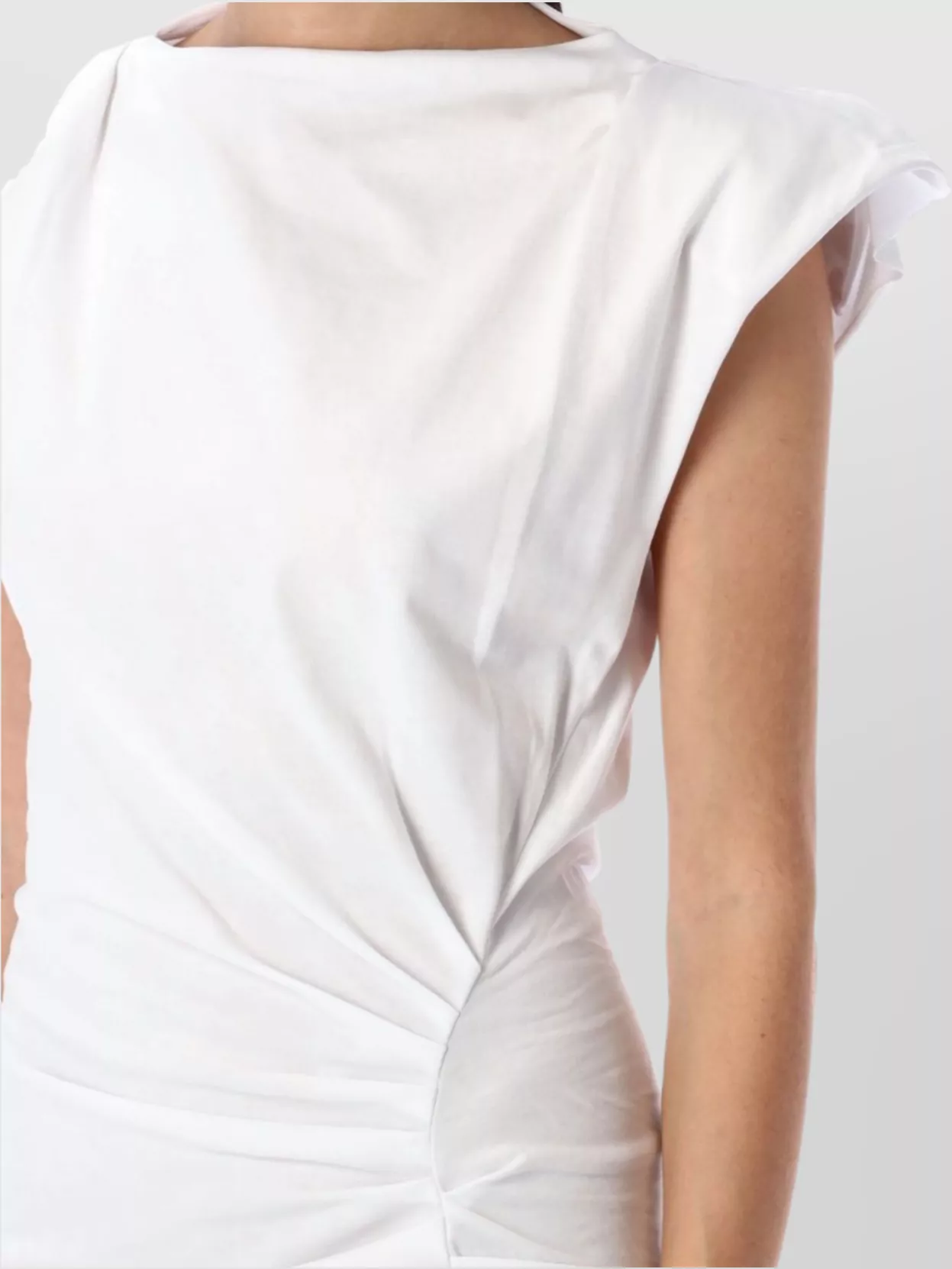 Shop Isabel Marant Étoile Draped Cotton Maxi Dress Pleats
