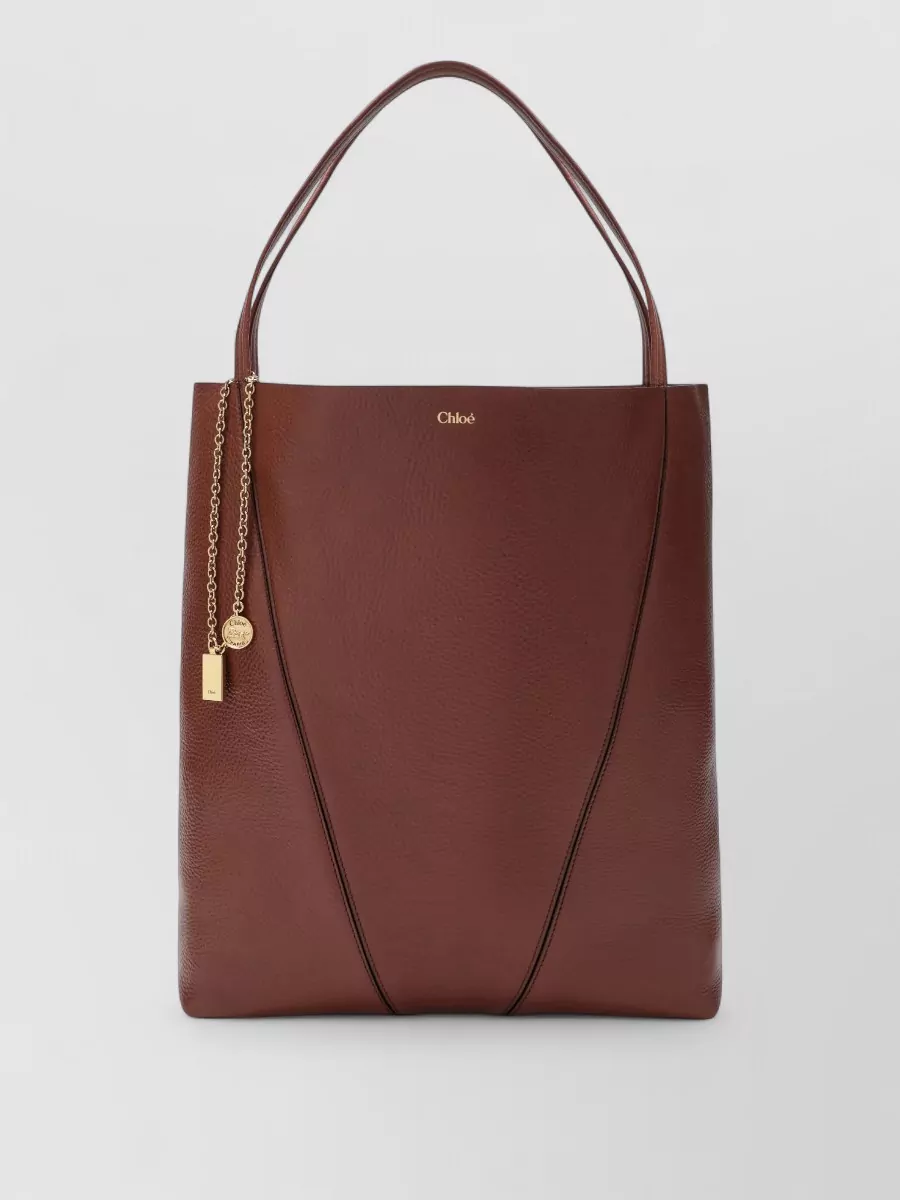 Chloé Chloé spin large leather tote bag