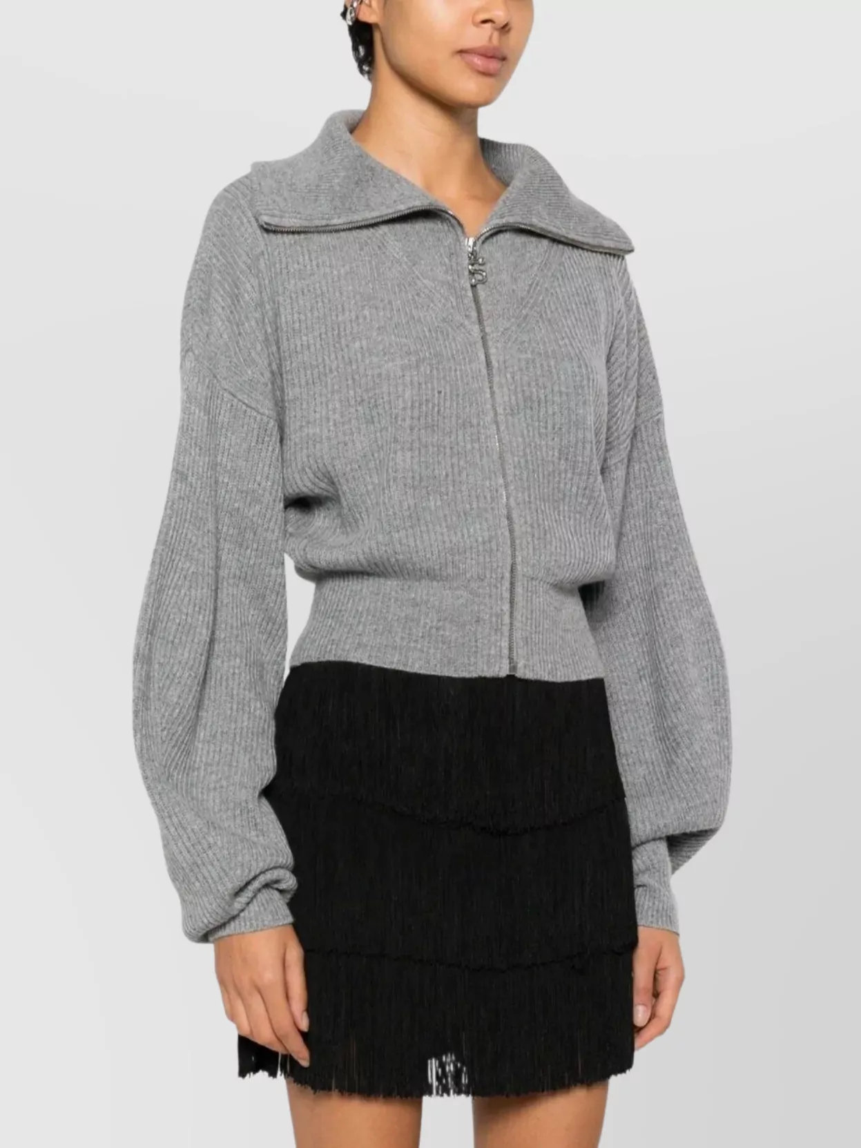 Sportmax Knitwear With Collared Neck And Cropped Length