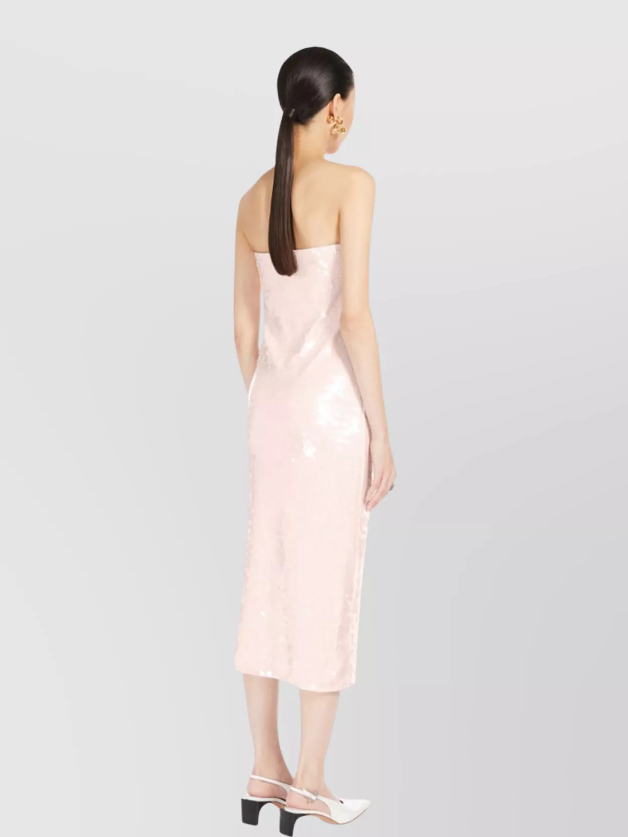 Sportmax Sequin Strapless Midi Dress