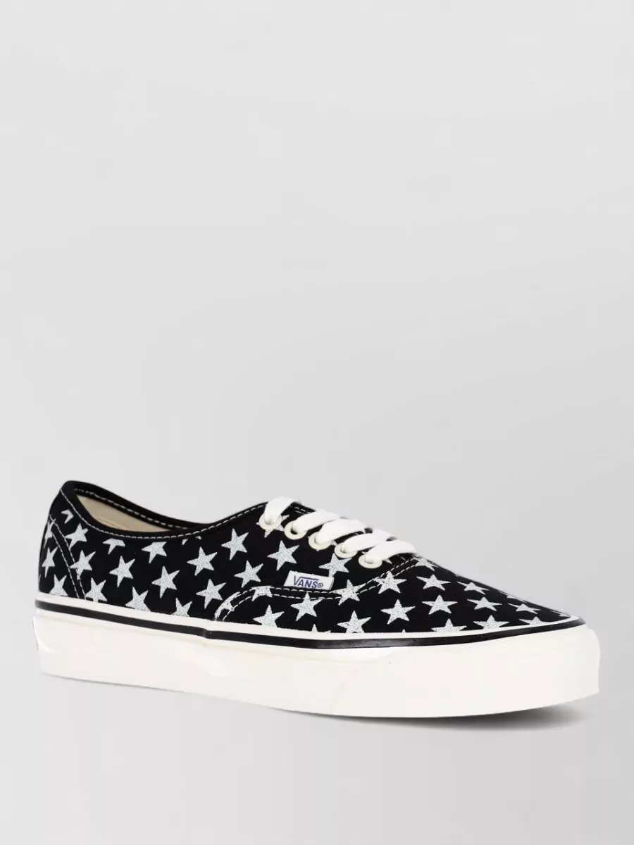 Vans star print canvas low-top lace-up sneakers