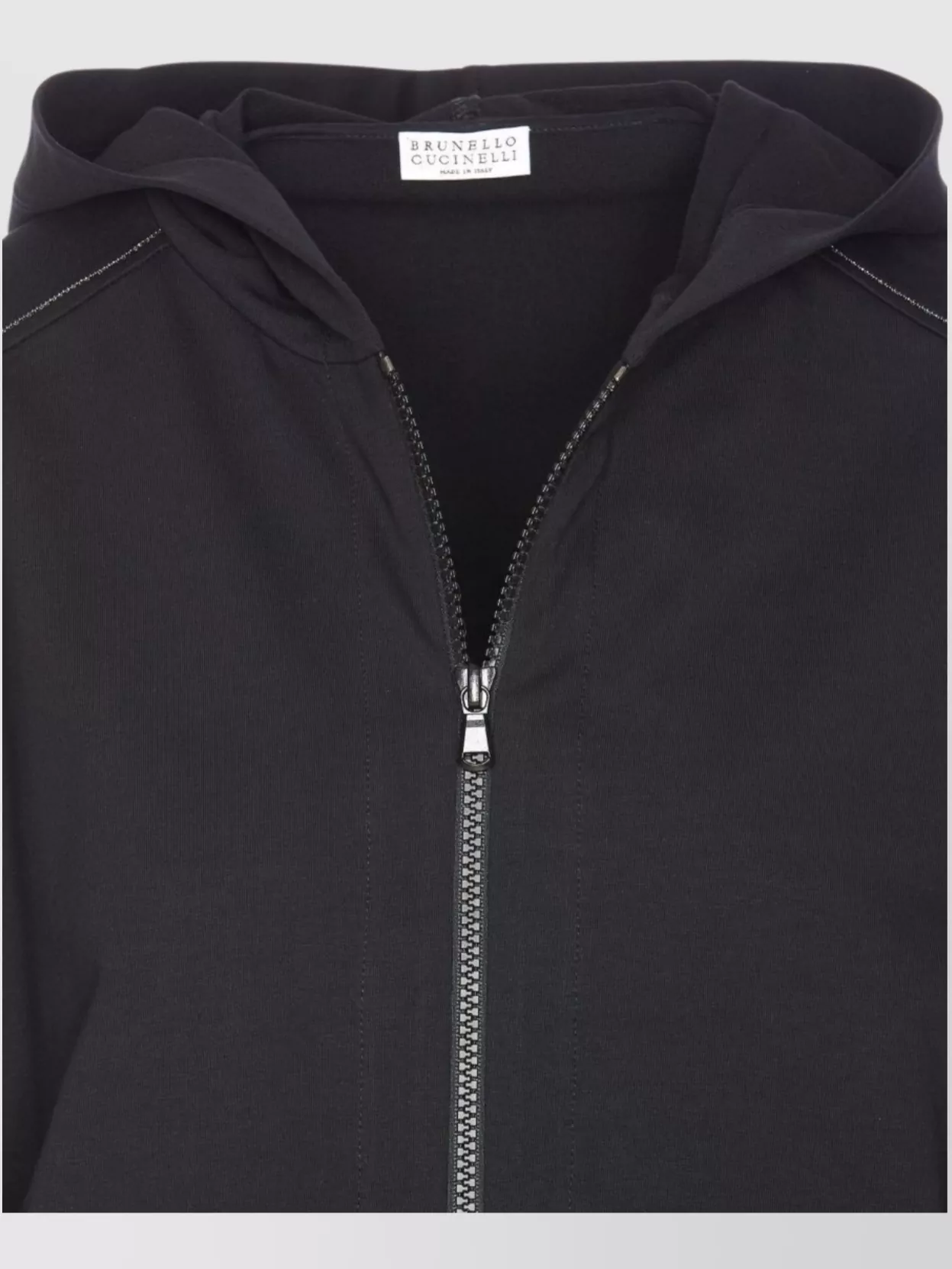 Brunello Cucinelli Hooded Zip Sweatshirt Kangaroo Pocket