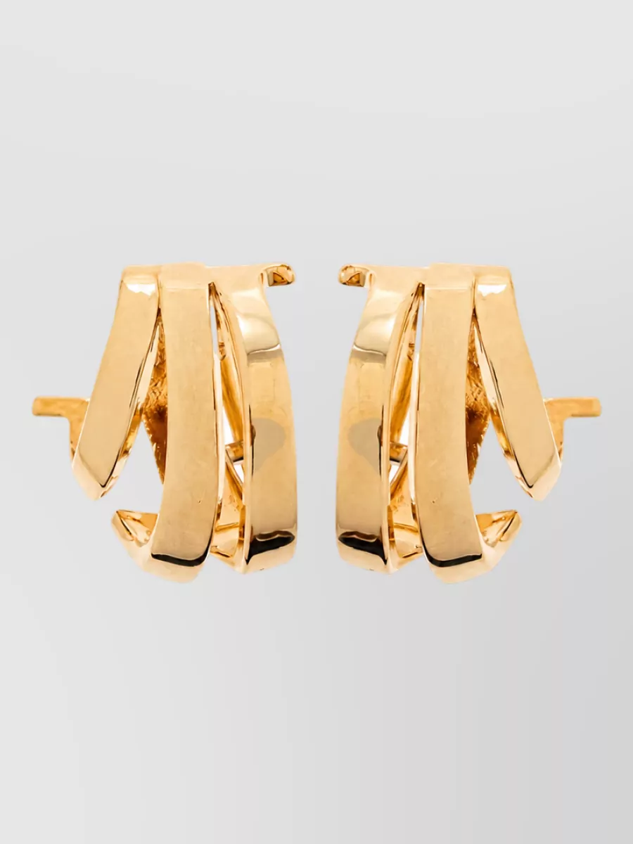 Ferragamo brass hoop earrings