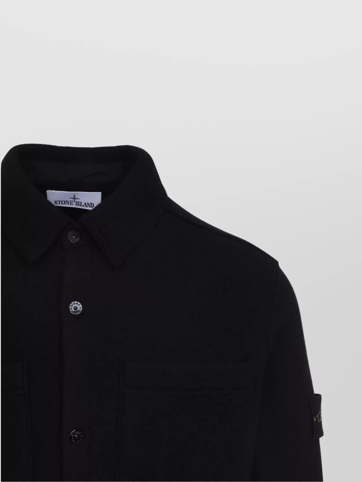 Stone Island Wool Cardigan Patch Pockets