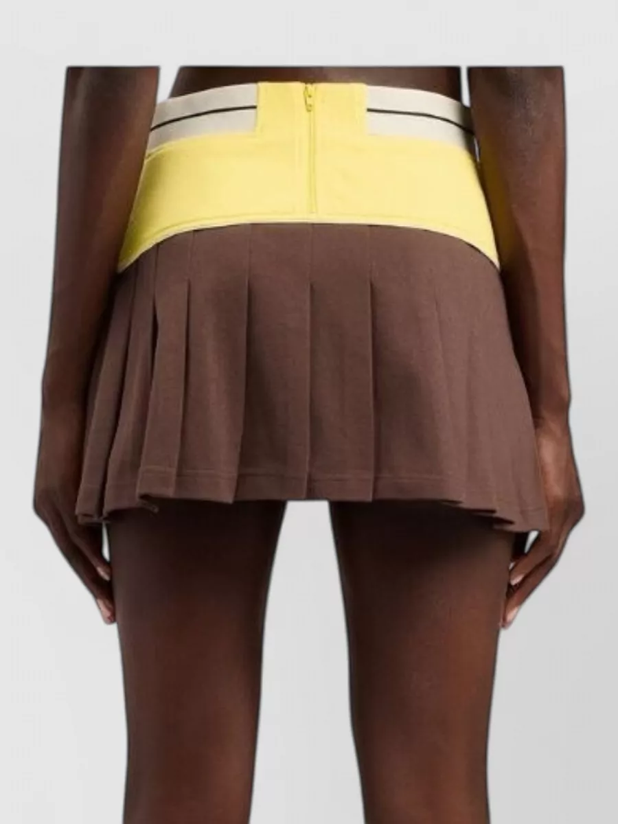 Palm Angels Cotton Pleated Skirt