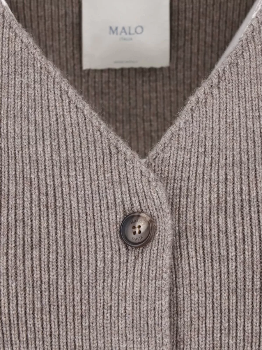 Malo Cashmere Crewneck Fitted Jacket