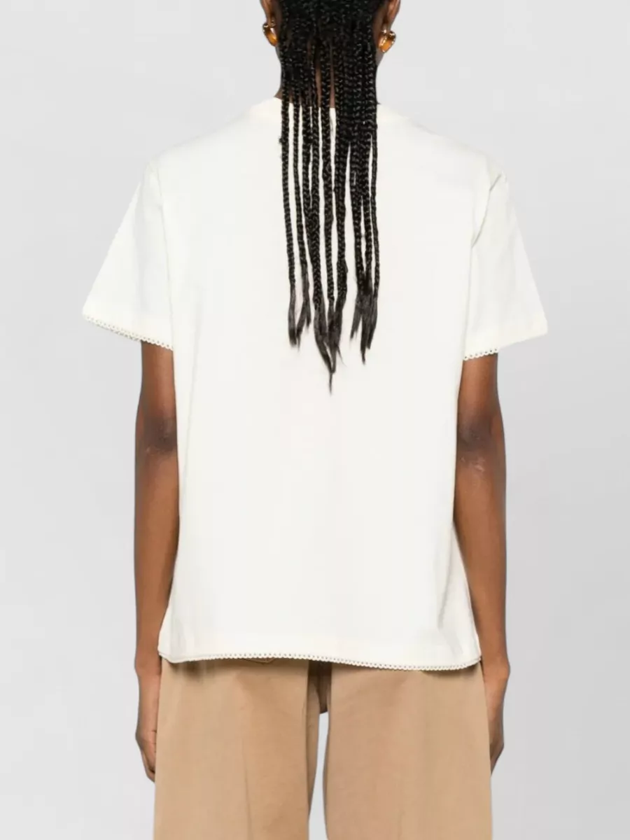 Moncler Cotton Ribbed Crew Neck Short Sleeve T-Shirt