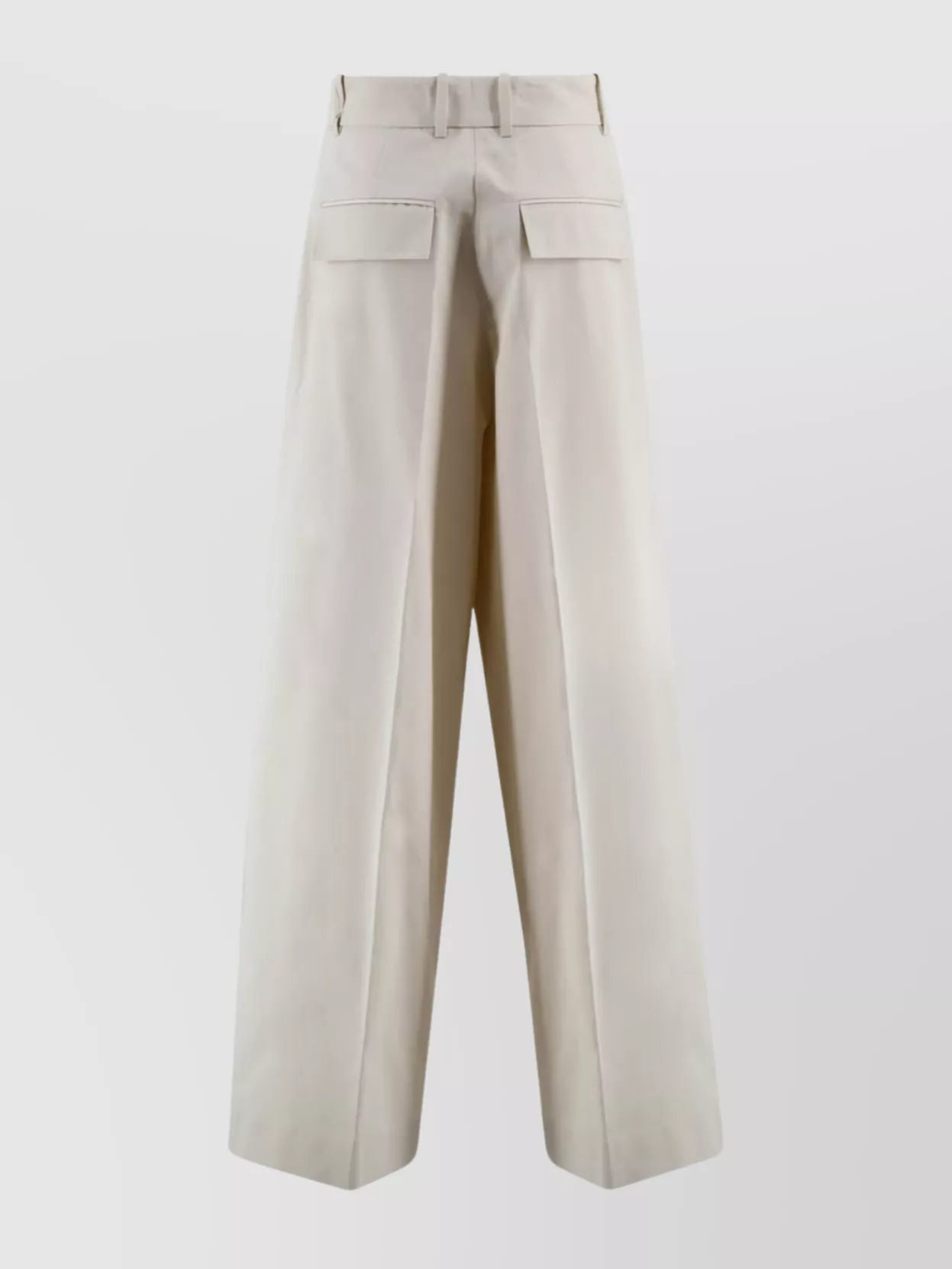 P.a.r.o.s.h Relaxed Wide Leg Trousers Pockets In Neutral