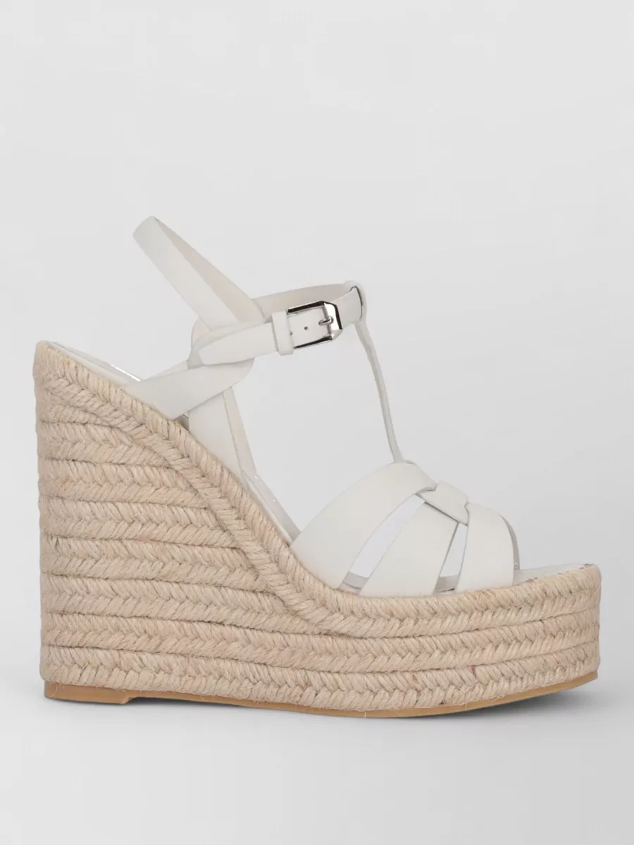 Saint Laurent leather wedge sandals