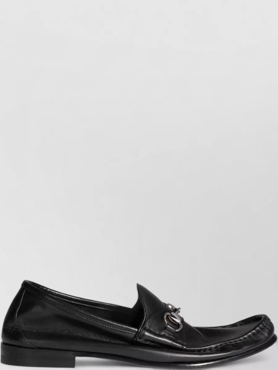 Gucci calfskin leather loafers