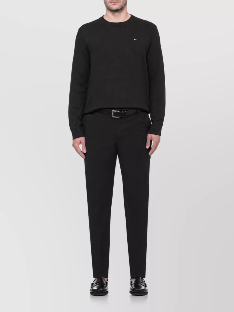 Tommy Hilfiger Cotton Crewneck Long-Sleeve Sweater