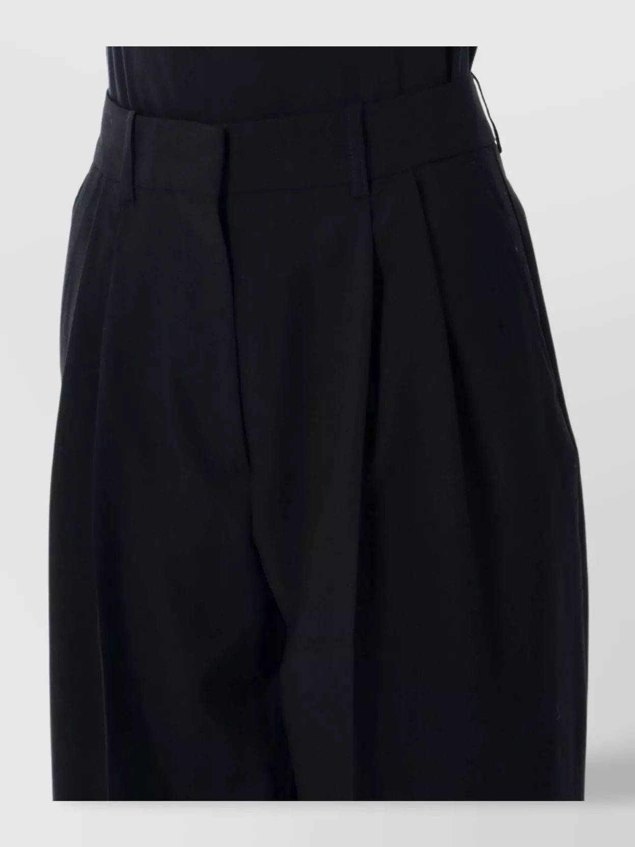 Studio Nicholson Wool Pleated Wide Leg Trousers