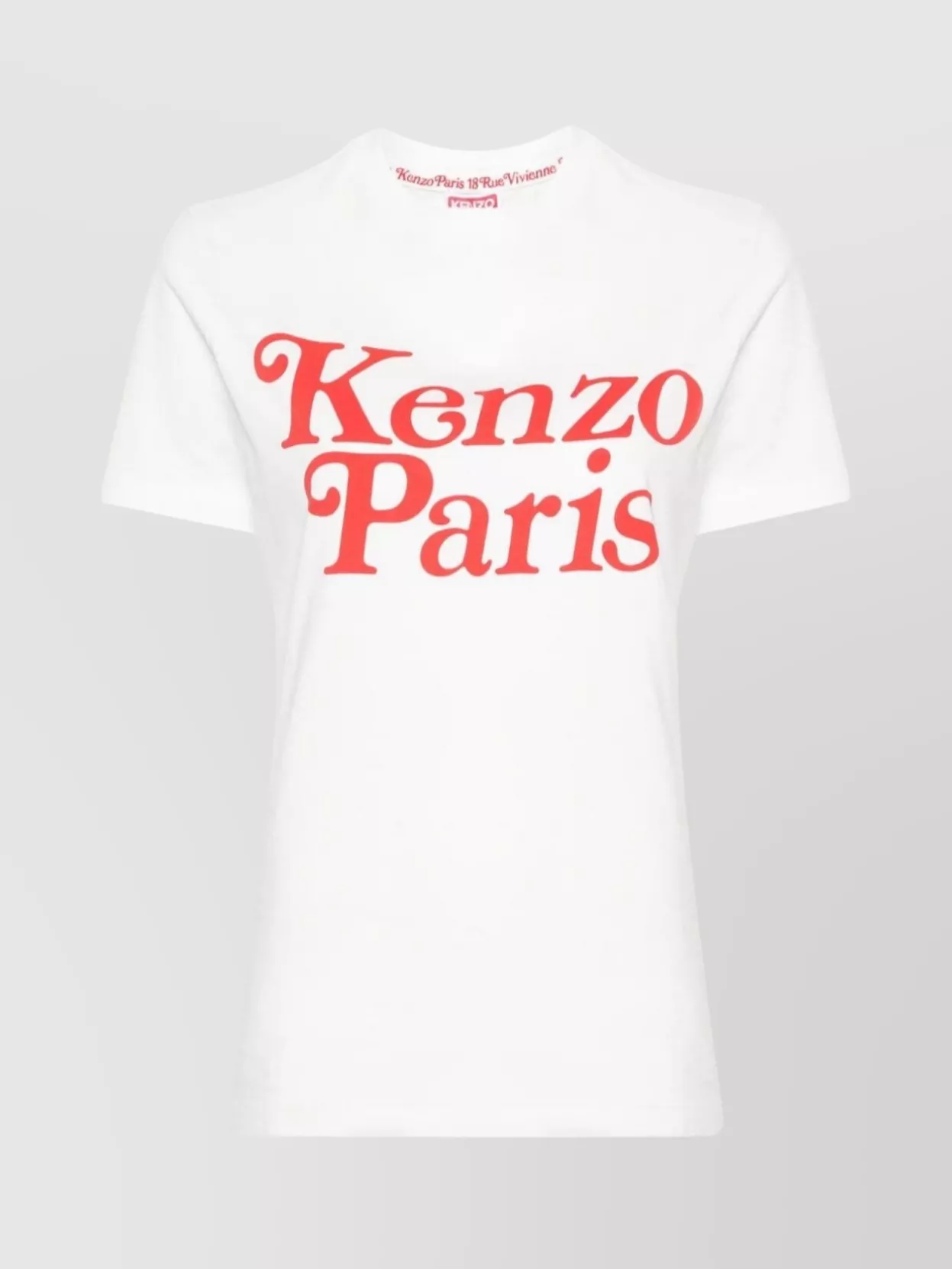 Shop Kenzo Crew Neck Short Sleeve Top In White
