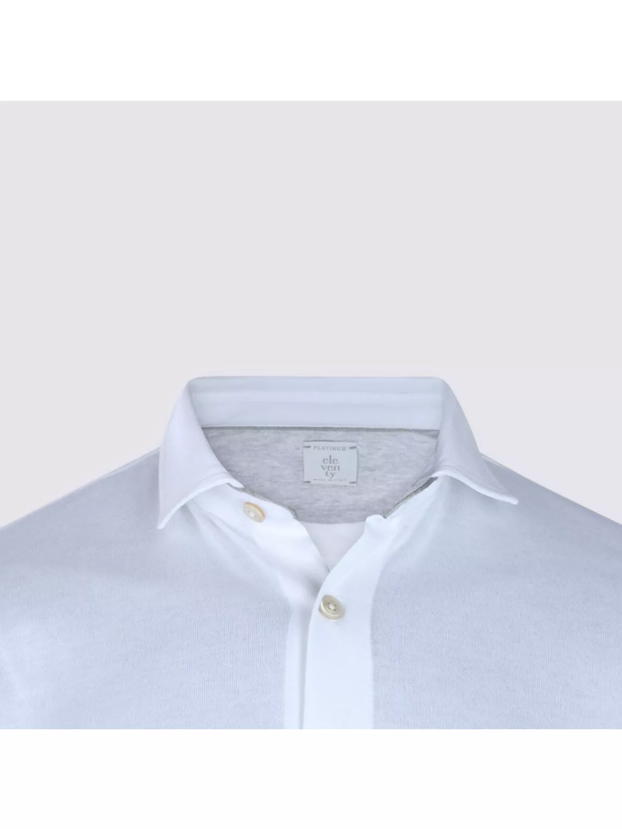 Eleventy Long Sleeve Shirt Curved Hem Design