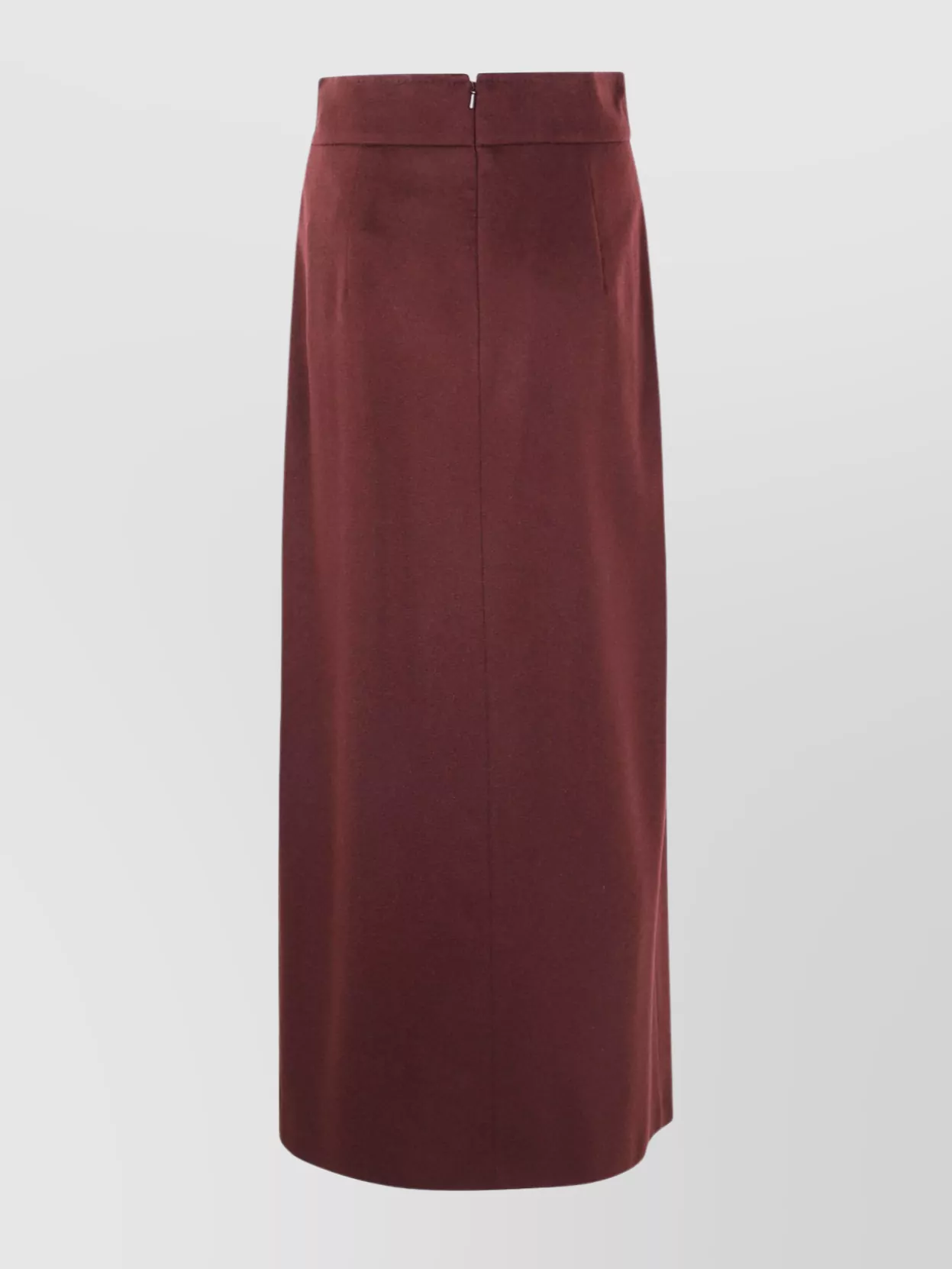 Max Mara High Waist Pleated Long Skirt In Red