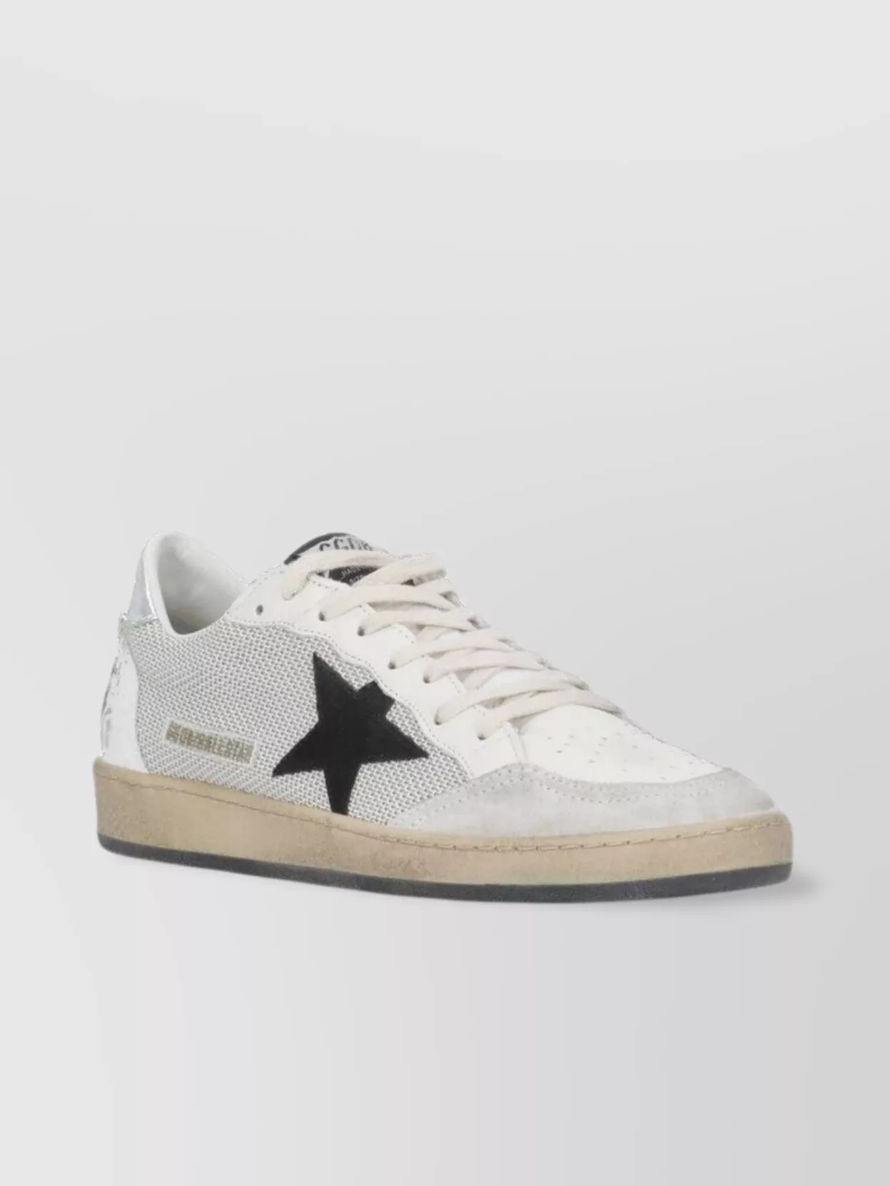 Golden Goose Low Top Sneakers Contrasting Heel In Gray