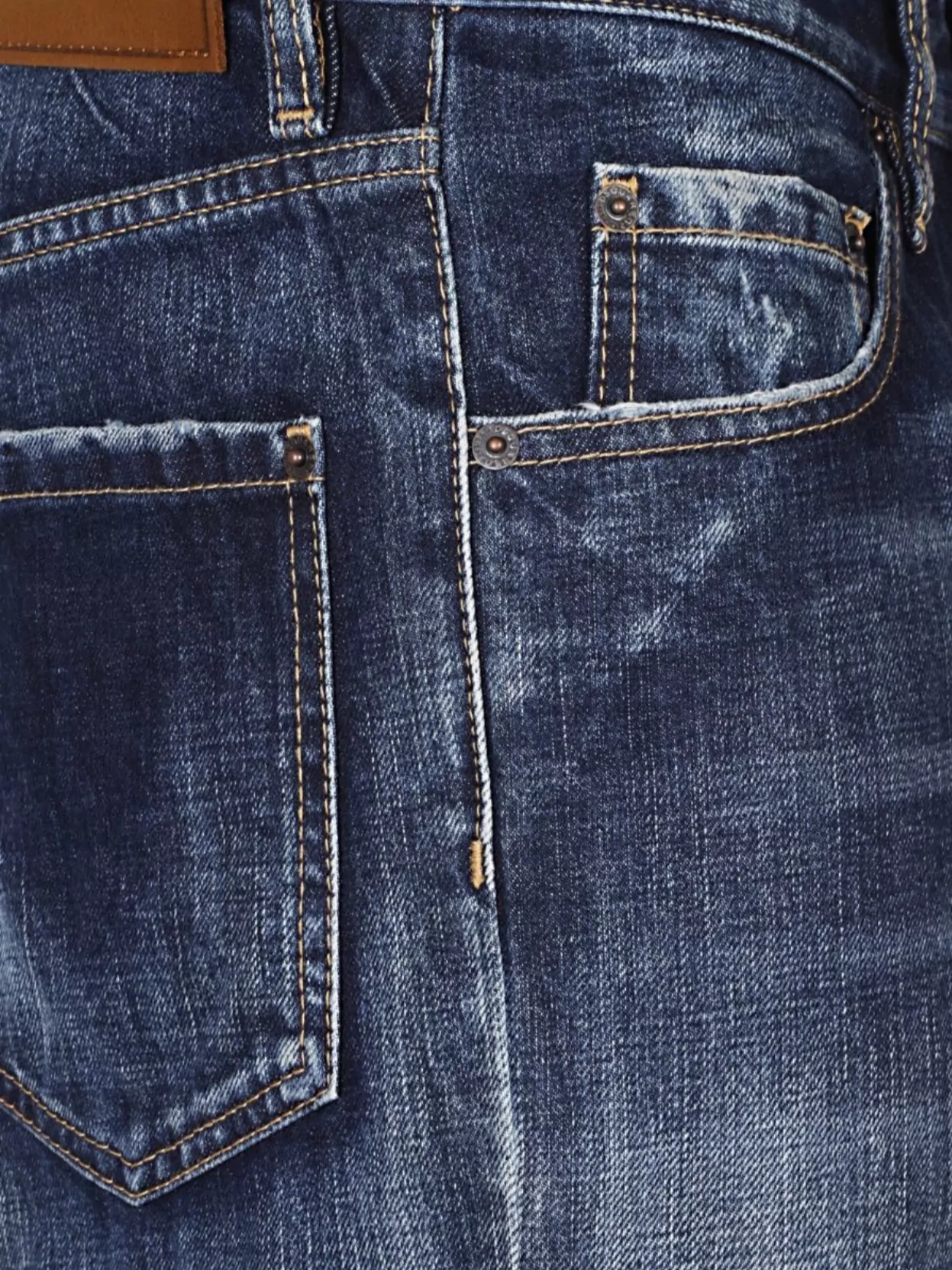 Dsquared2 Faded Five-Pocket Trousers Featuring Belt Loops