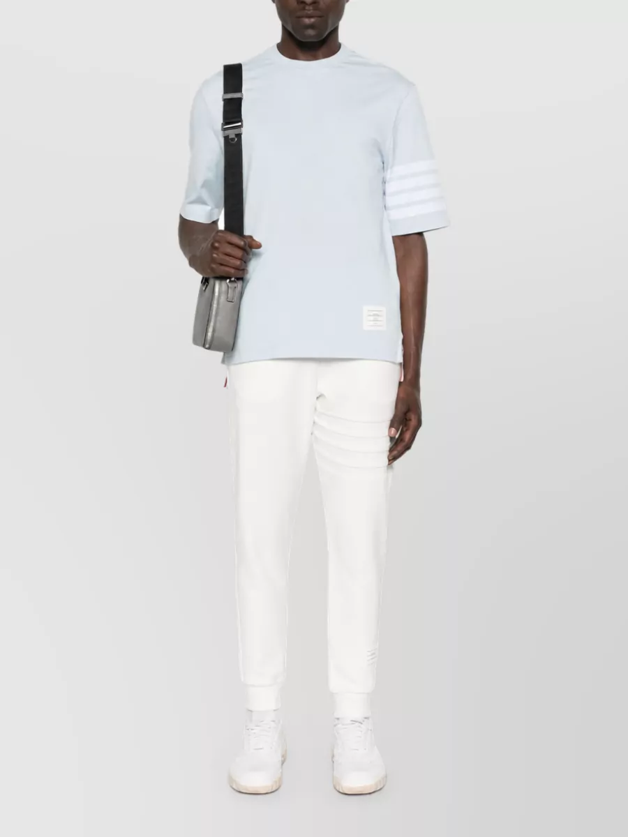 Thom Browne Striped Asymmetric Cotton T-Shirt