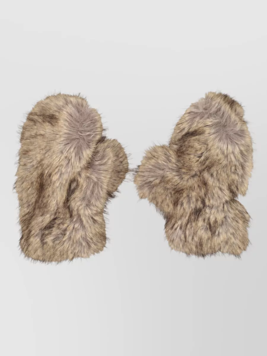 Stand Studio faux fur gloves