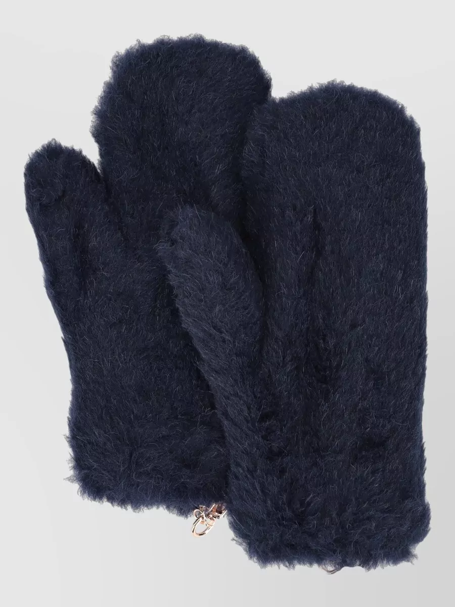 Max Mara alpaca wool silk knit gloves