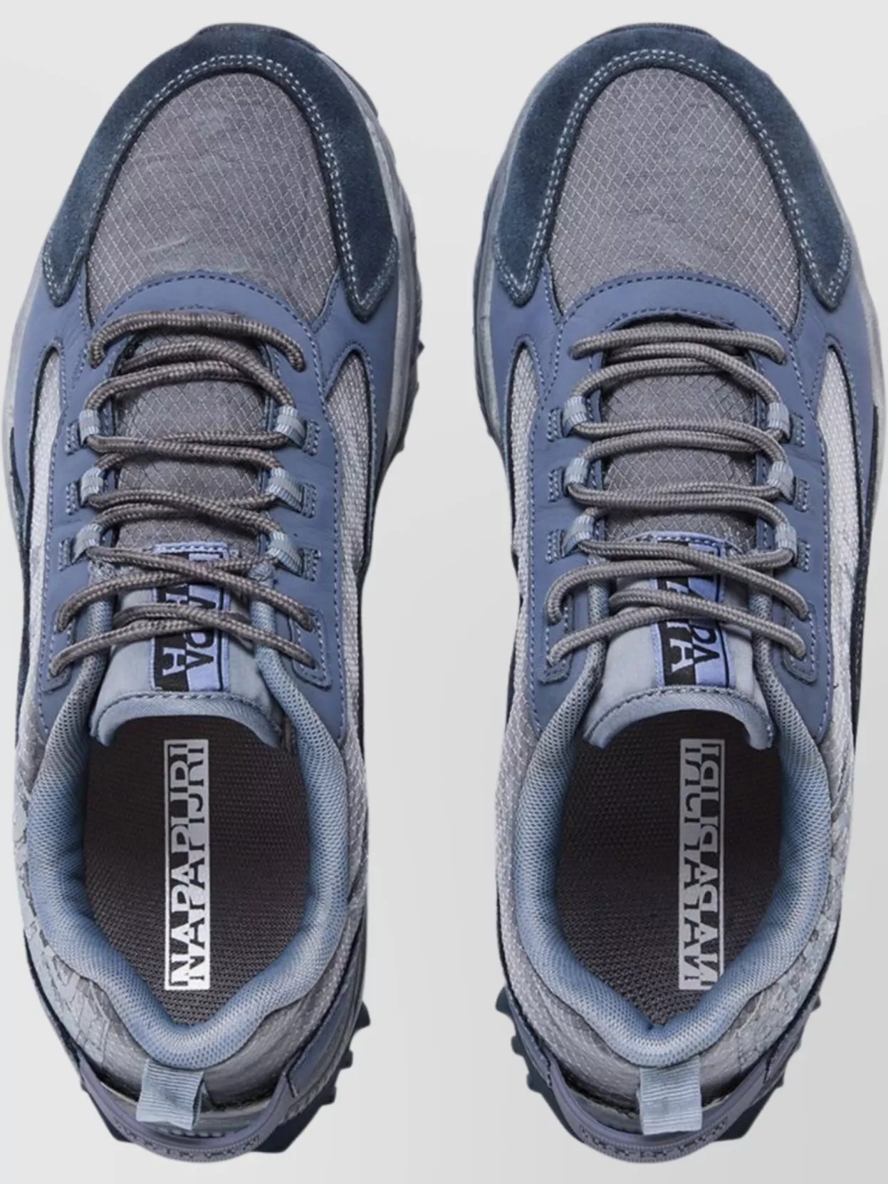 Napapijri Mesh And Suede Sneakers With Textured Sole