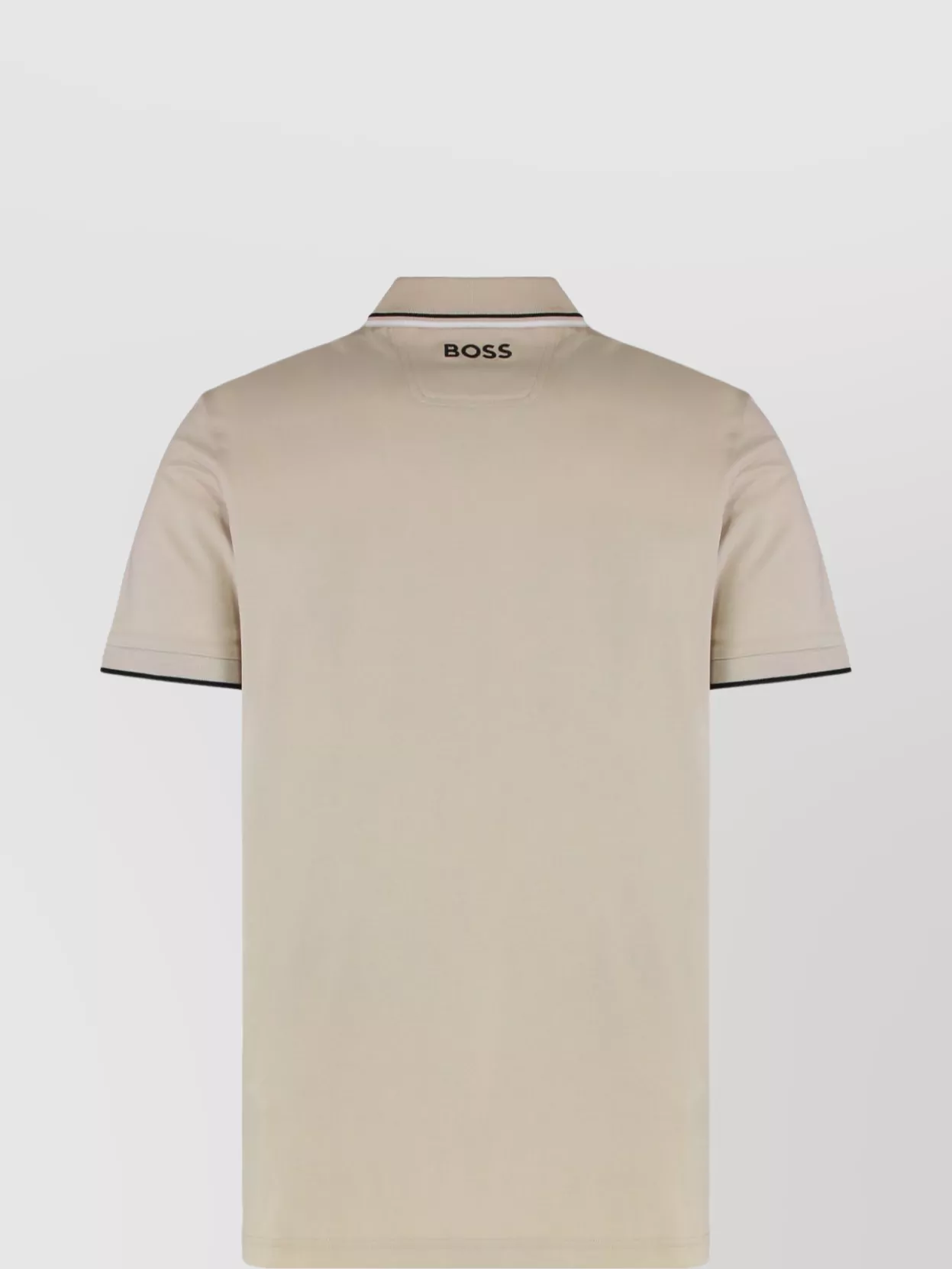 Boss Cotton Blend Polo Featuring 3D Stripes