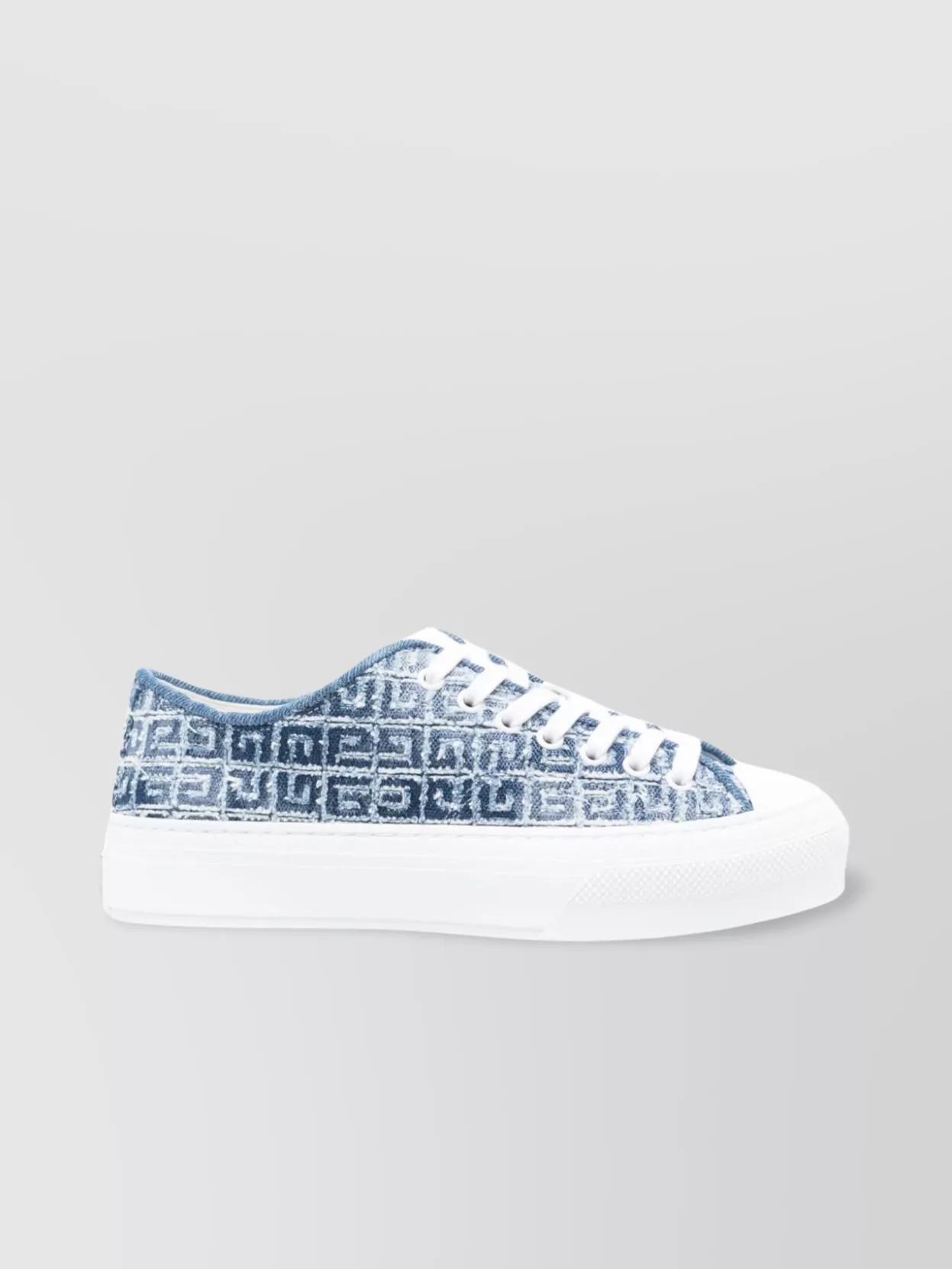 Shop Givenchy Denim Bouclé Low Top Sneakers In White