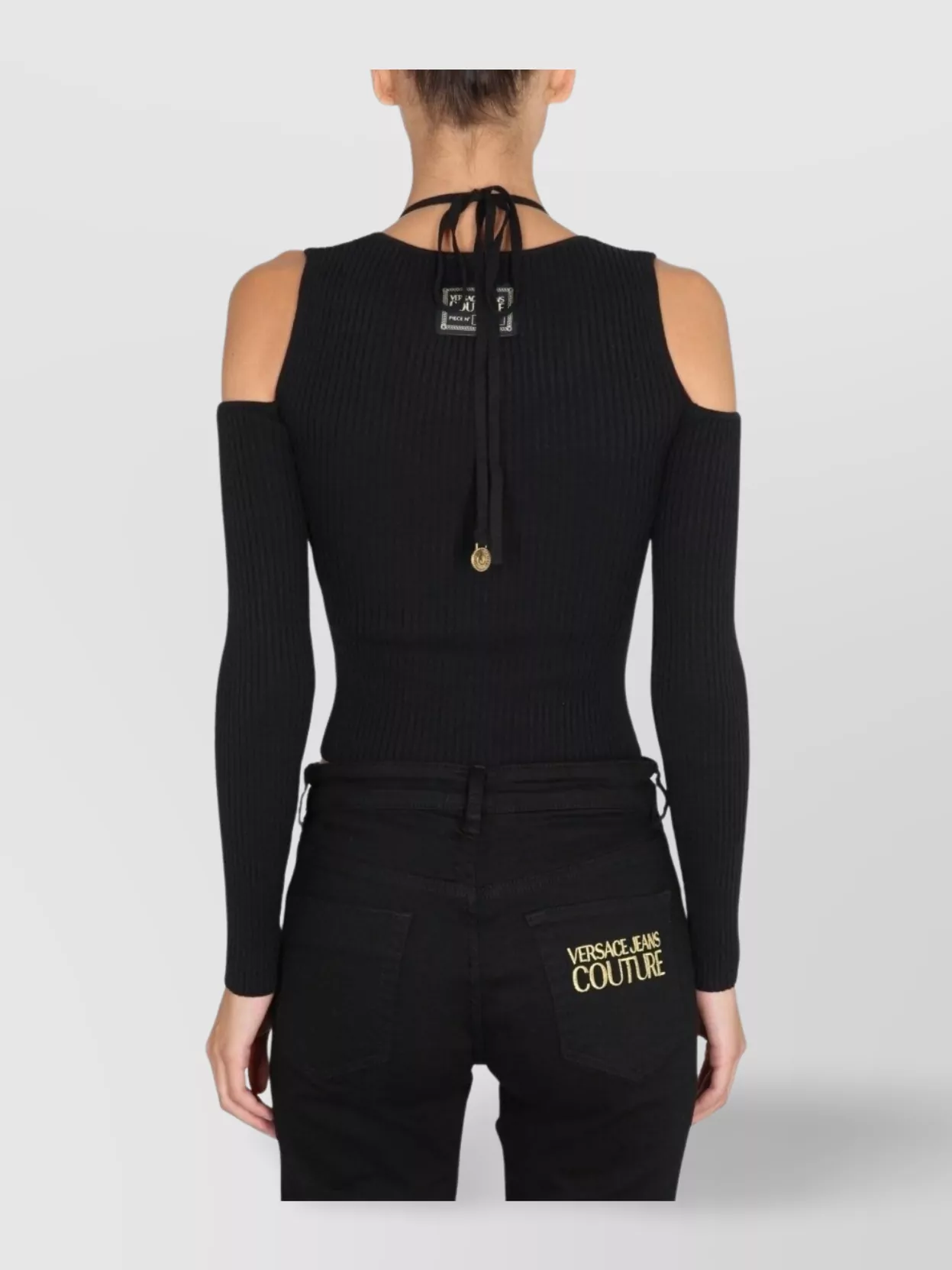 Versace Jeans Couture Shoulder-Baring Square Neckline Top