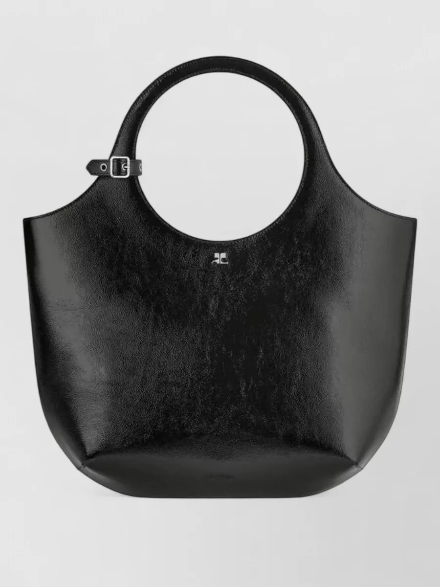 Courrèges Medium Leather Tote Bag
