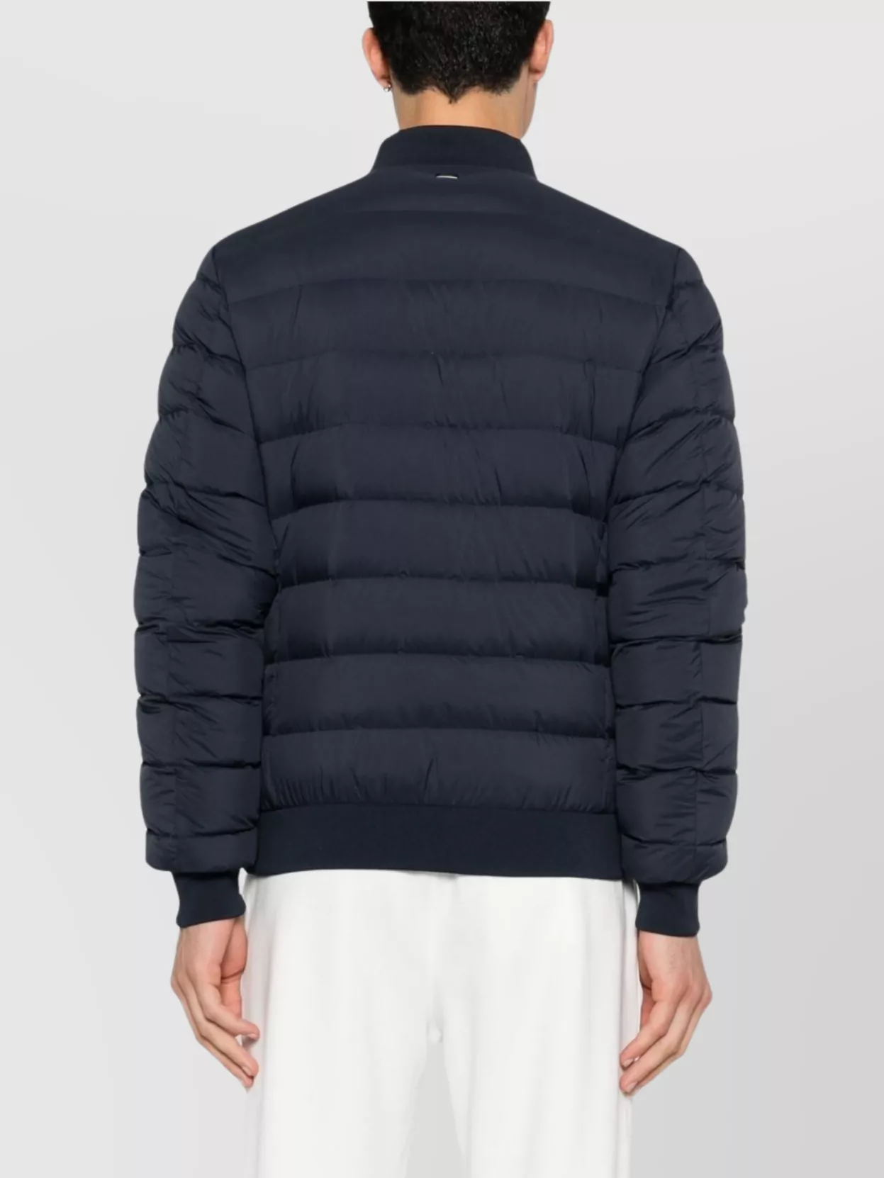 Herno Midnight Blue Goose Down Padded Jacket In Black