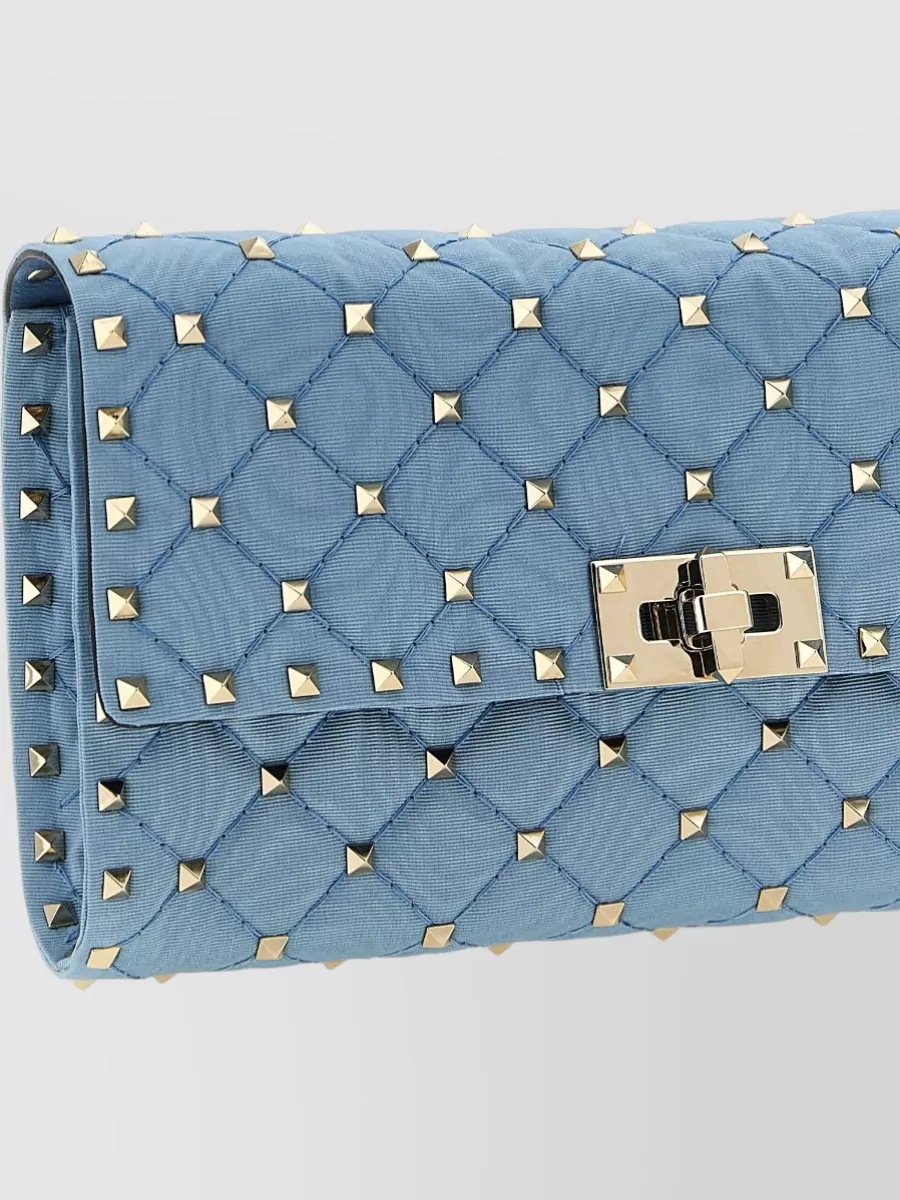 Valentino Garavani Rockstud Spike Quilted Clutch Bag