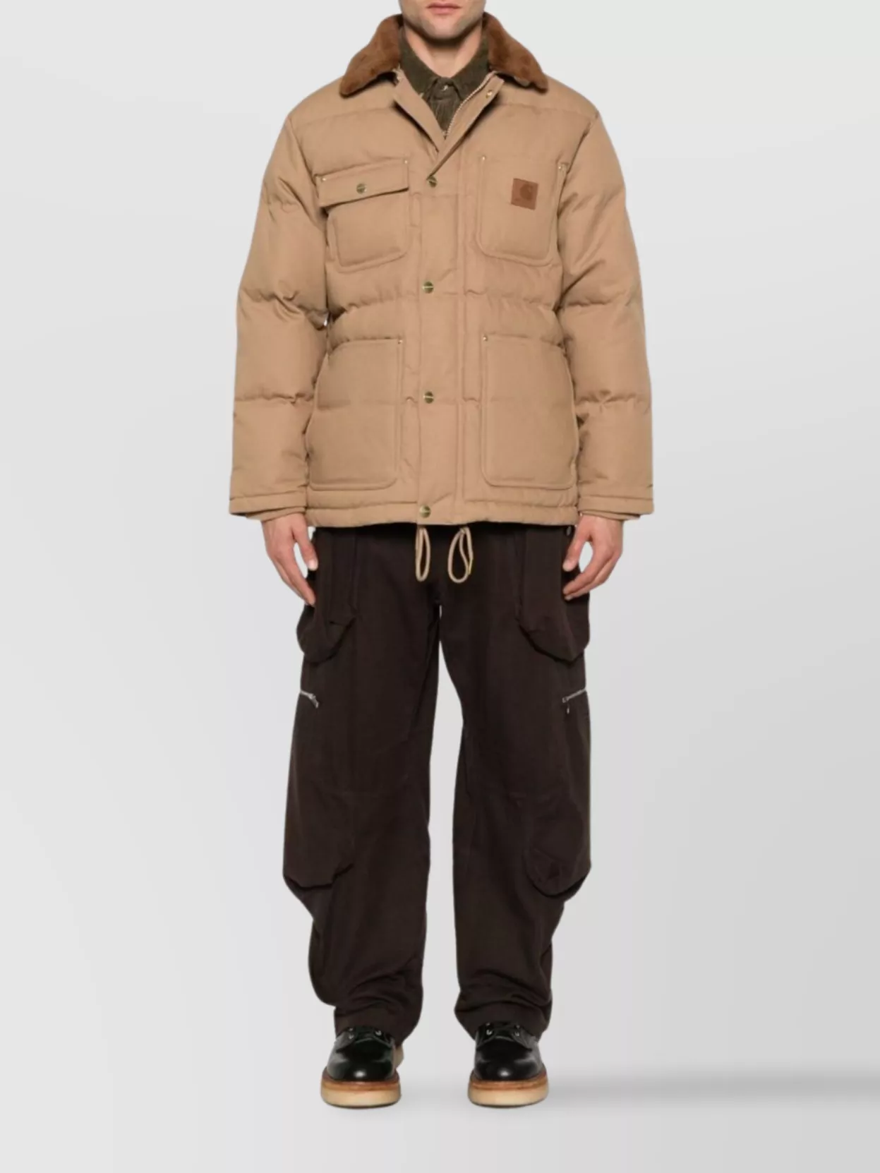 Carhartt Wip Rayley Cotton Canvas Jacket With Faux-Fur Collar