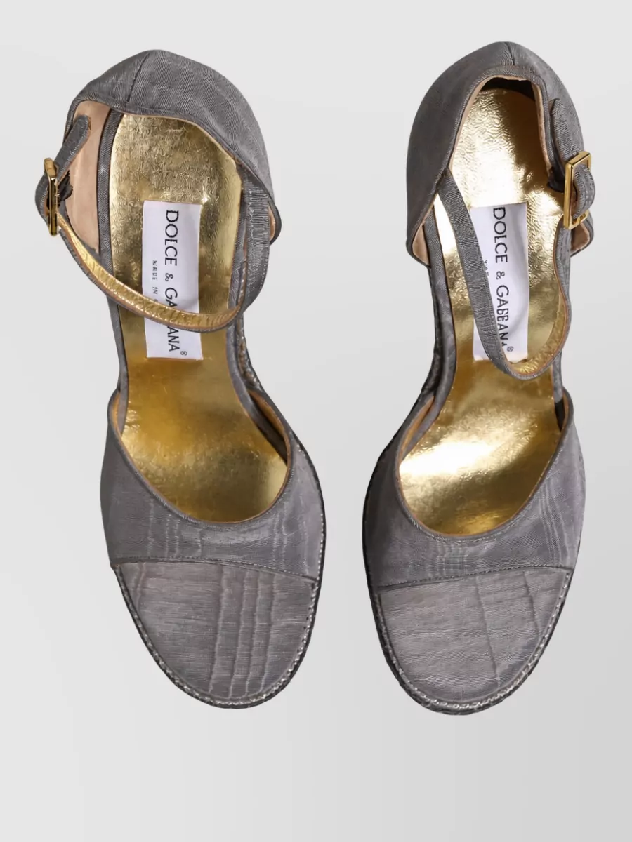 Dolce&Gabbana Leather High-Heel Ankle-Strap Sandals