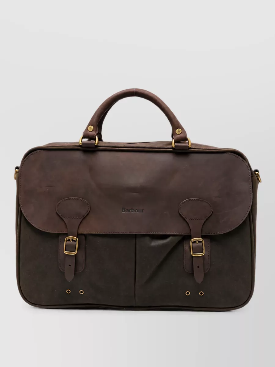 Barbour leather briefcase