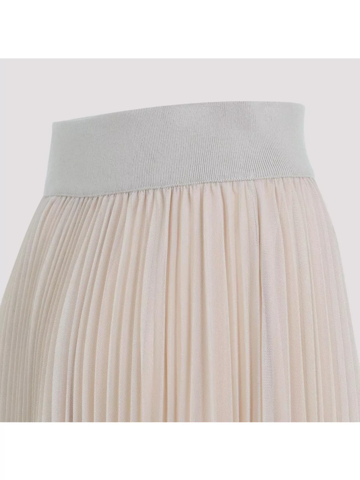 Fabiana Filippi Flowing Pleated Maxi Skirt With Elastic Waistband In Neutral