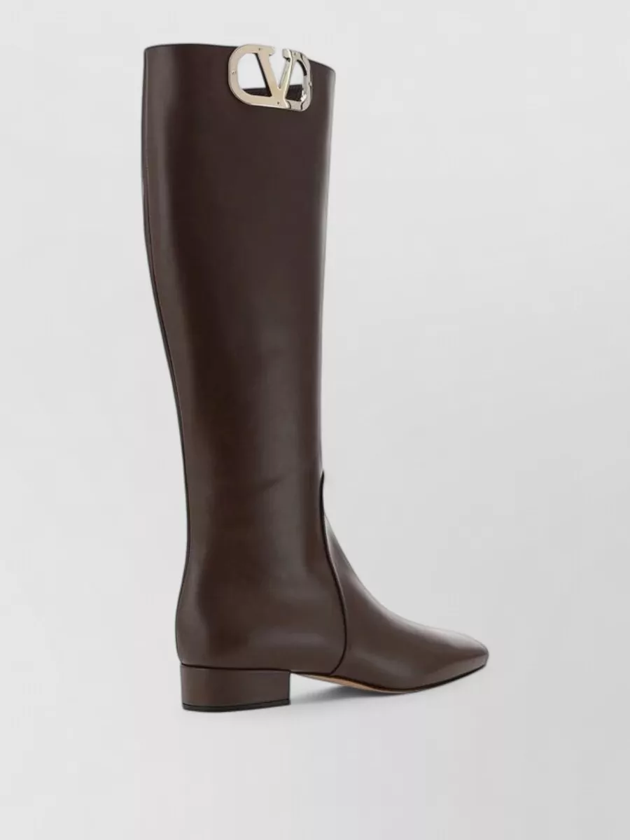 Valentino Garavani Calfskin Lace-Up Boots