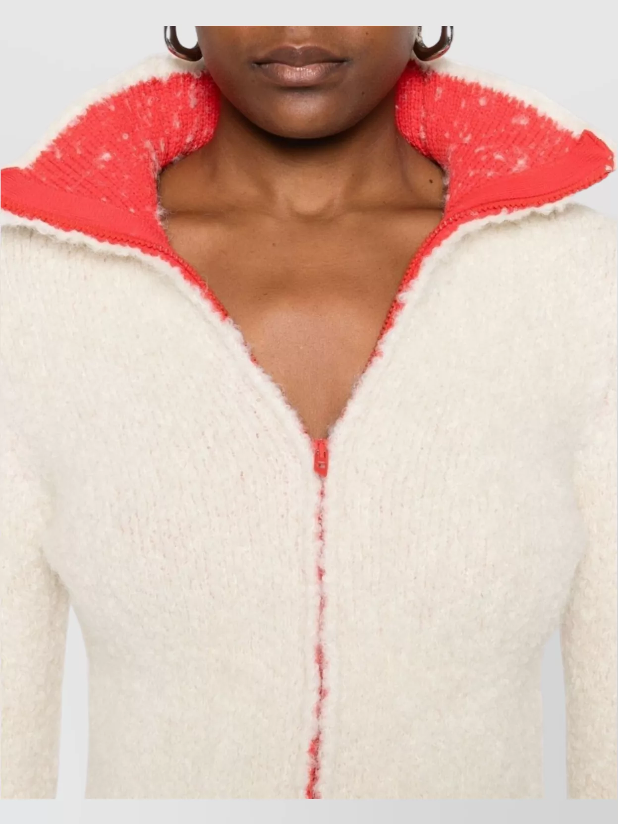 Diesel Cropped Blazer With Contrast Collar And Long Sleeves