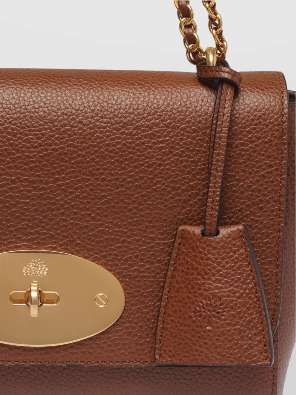 Mulberry Structured Leather Shoulder Bag With Chain Strap