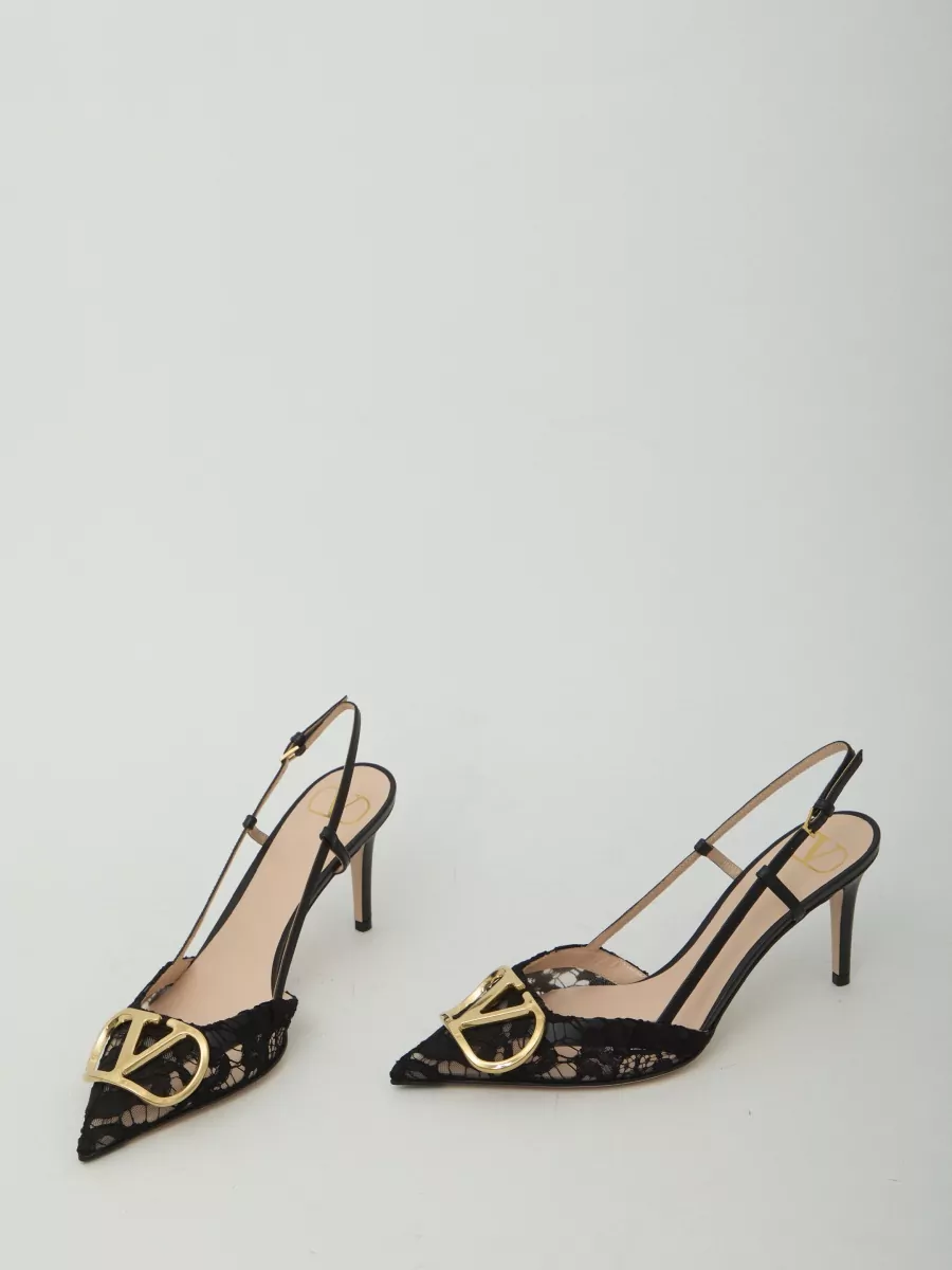 Valentino Garavani Lace Slingback Pumps