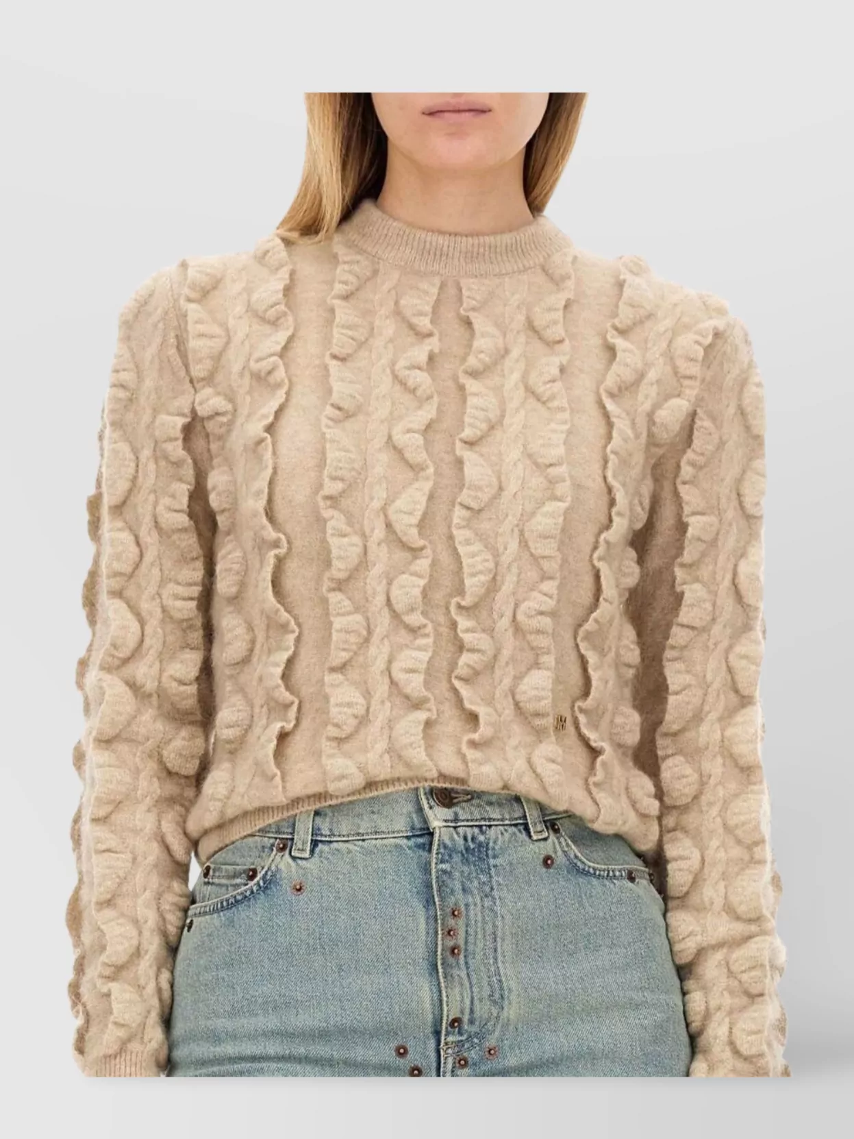 Moschino Ruffled Wool Blend Cardigan
