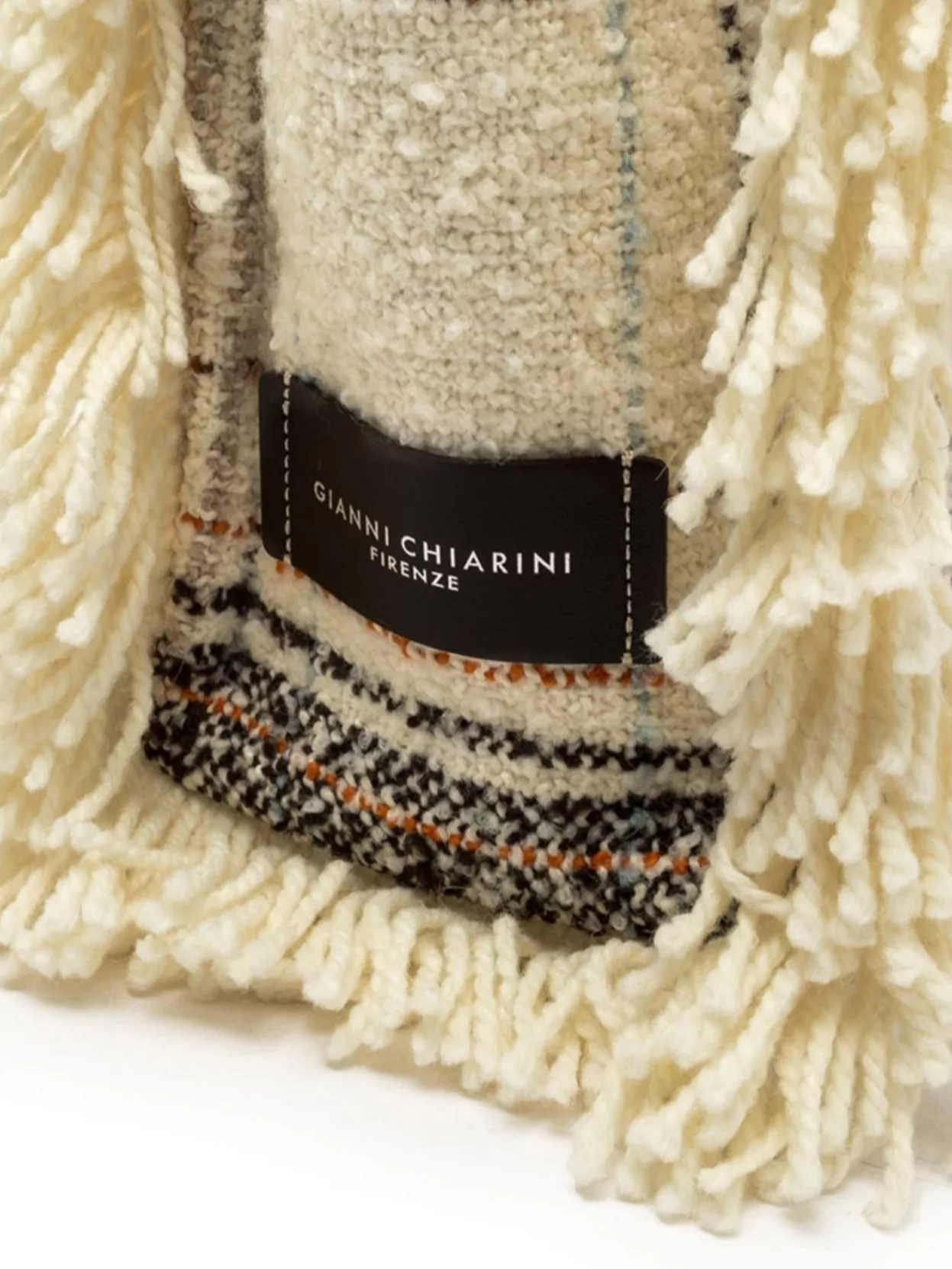 Gianni Chiarini Marcella Tote Bag With Plaid Pattern And Fringe Detailing