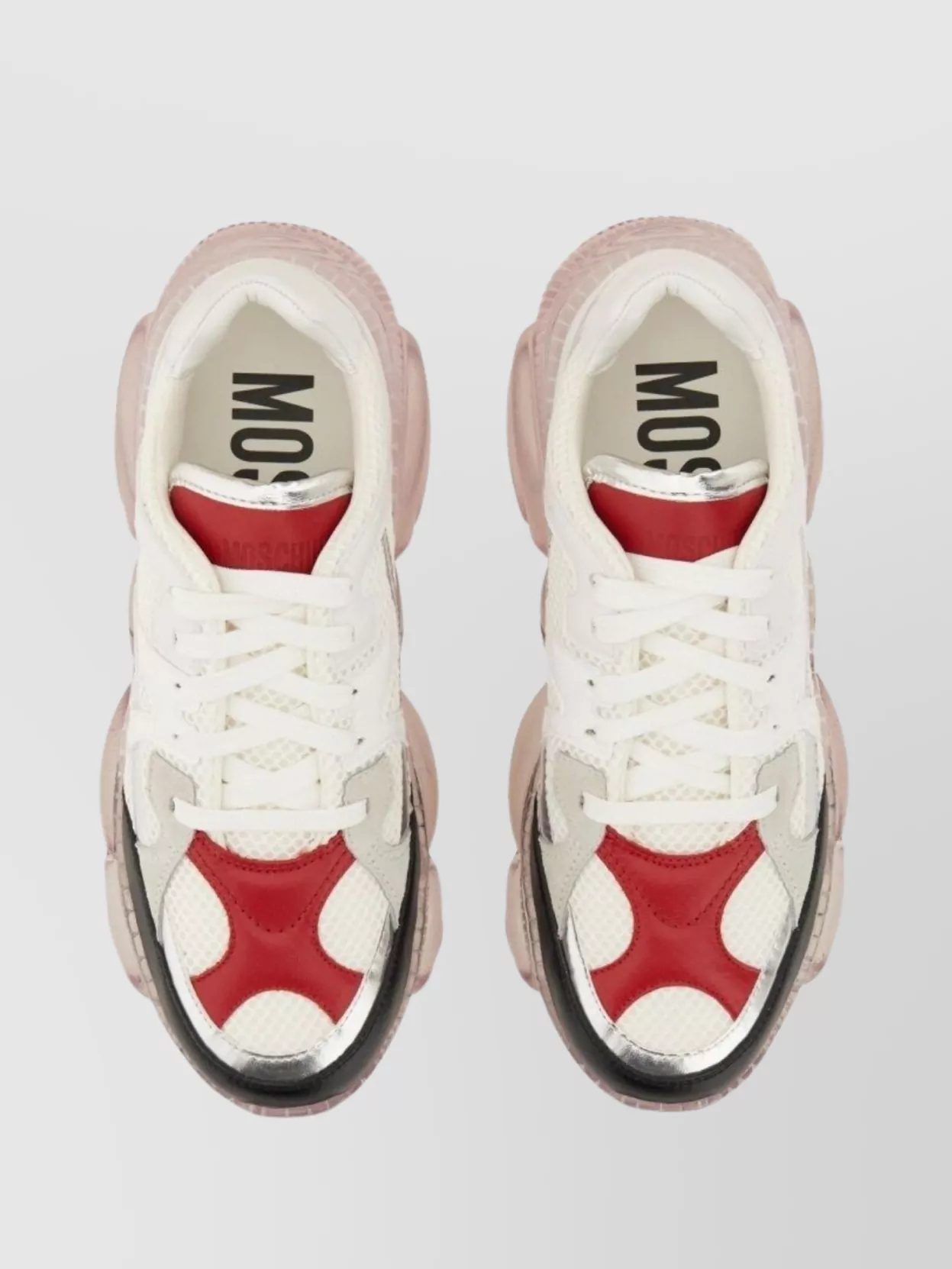 Moschino Mesh Multicolor Transparent Sole Sneaker