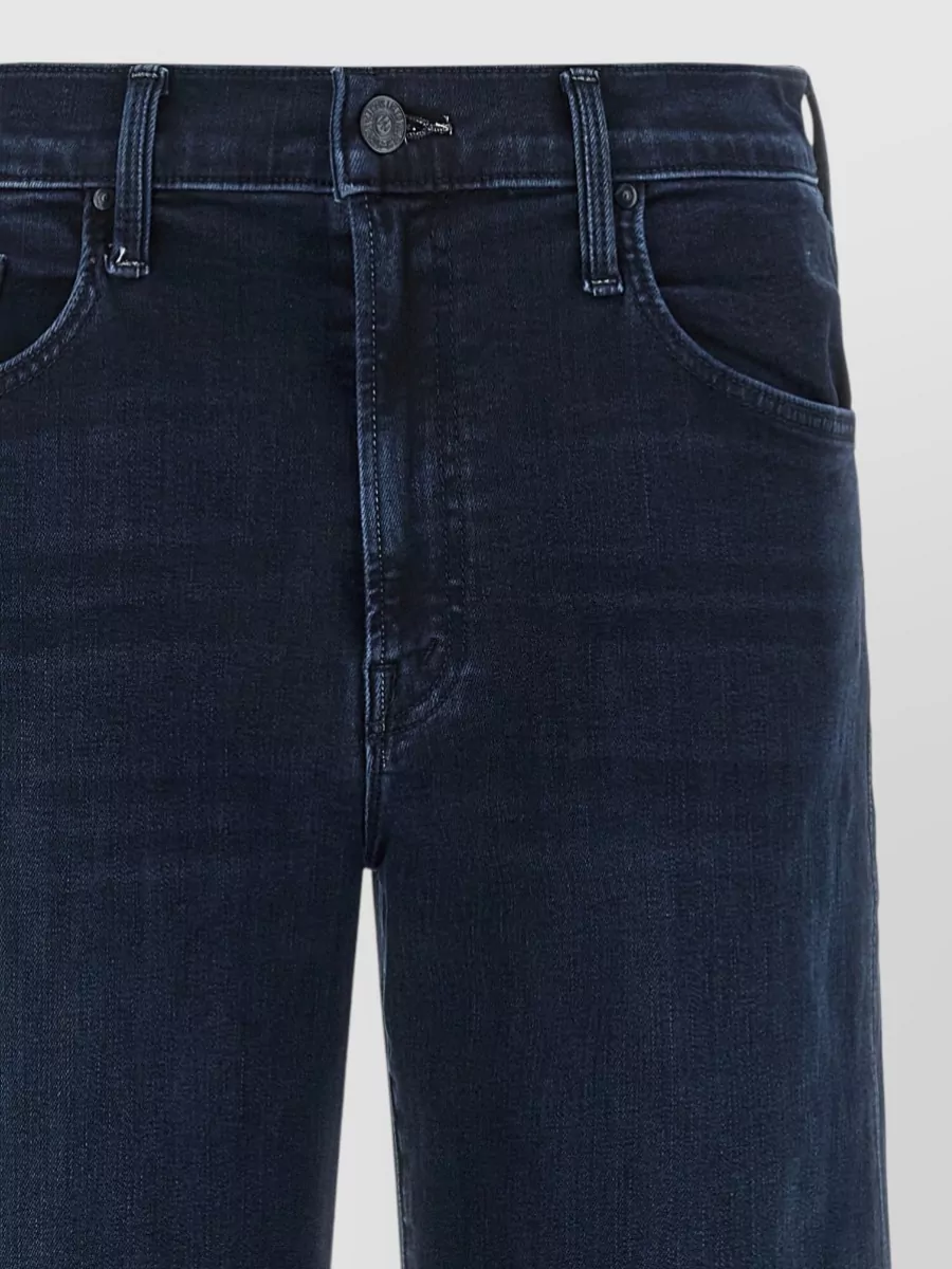 Mother Denim Mid-Rise Straight-Leg Ankle Jeans