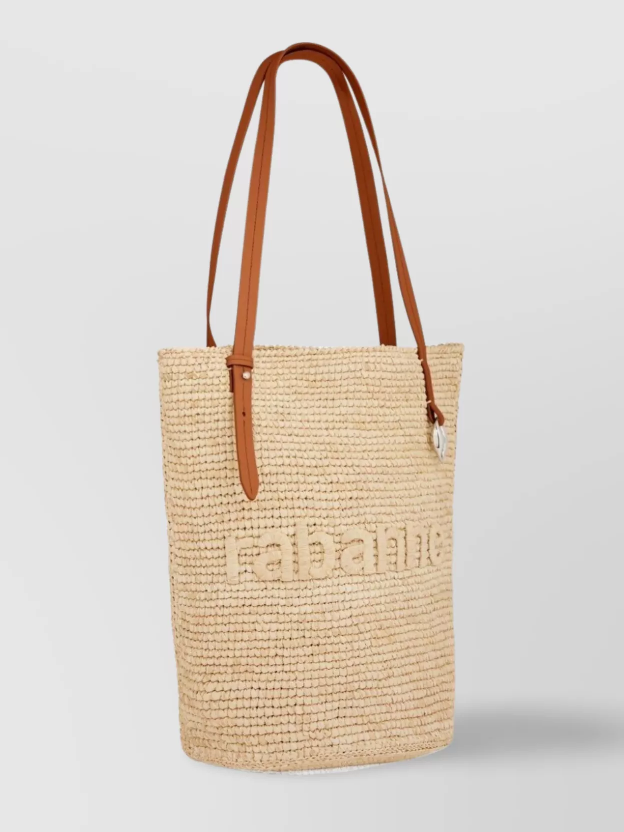 Rabanne Tote Bag Weave Texture Leather Handles