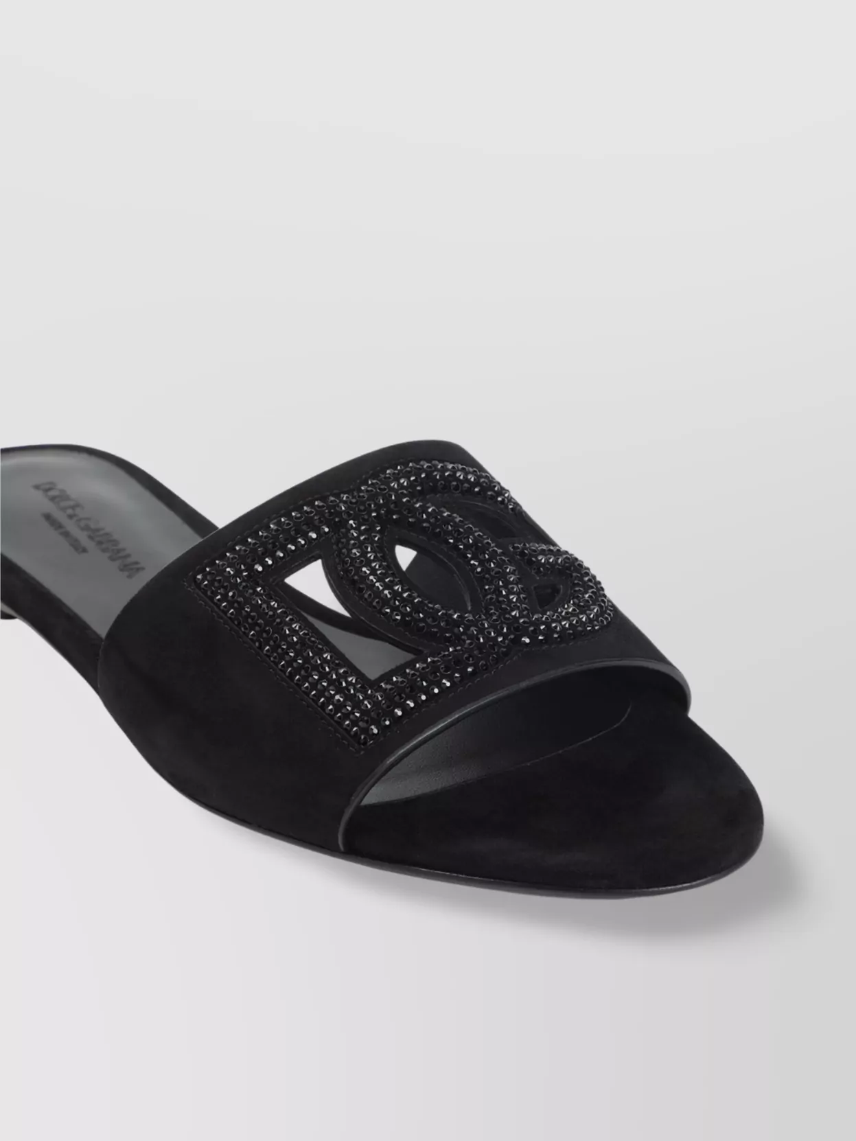 Dolce&Gabbana Embellished Leather Slide Slippers