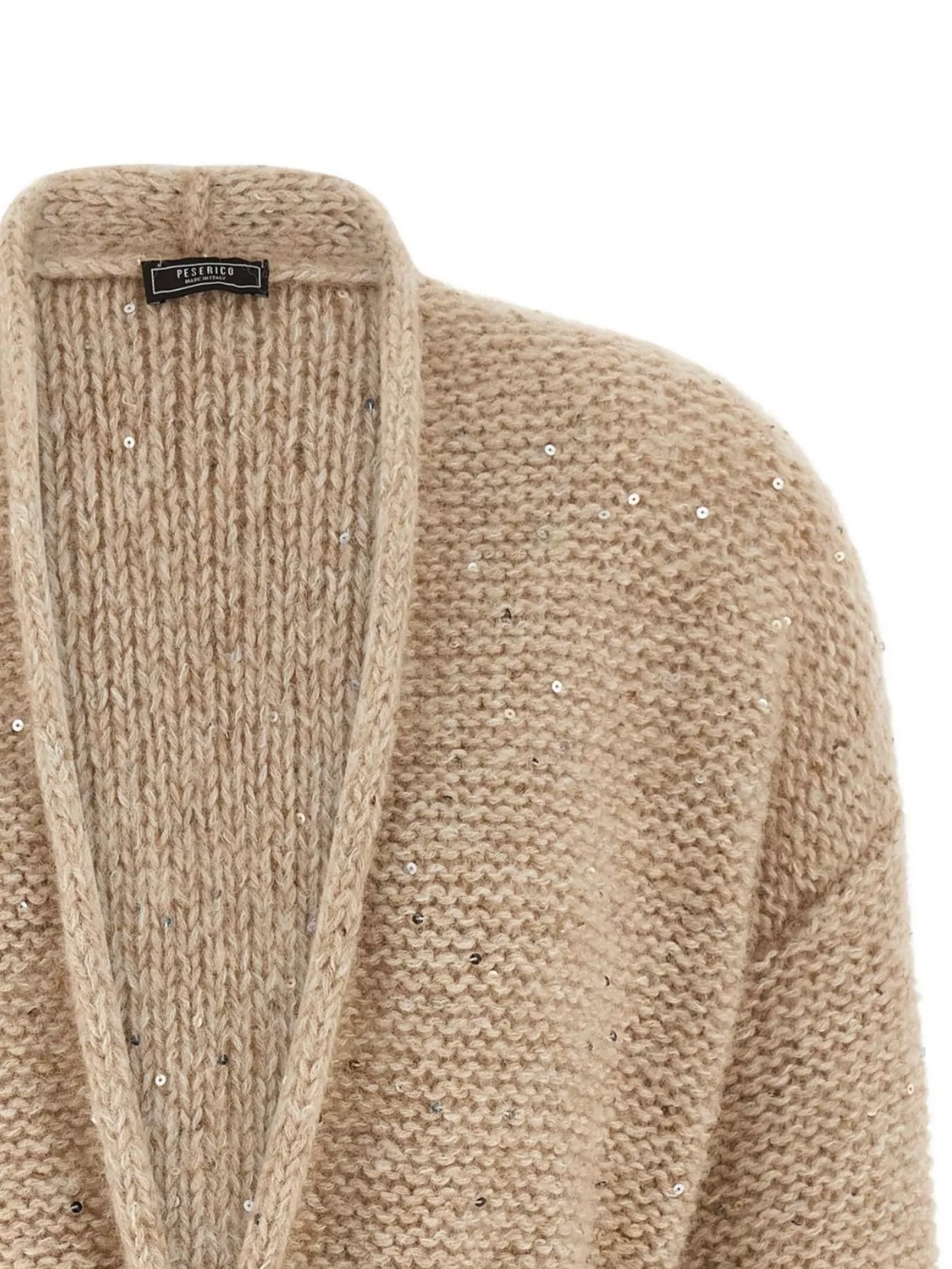 Peserico Textured Knit Cardigan Waist Tie