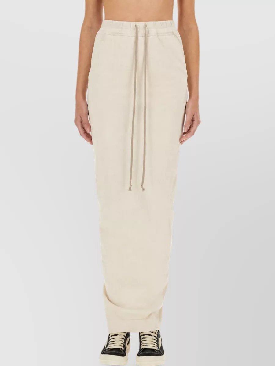 Rick Owens Drkshdw Cotton High-Rise Maxi Skirt