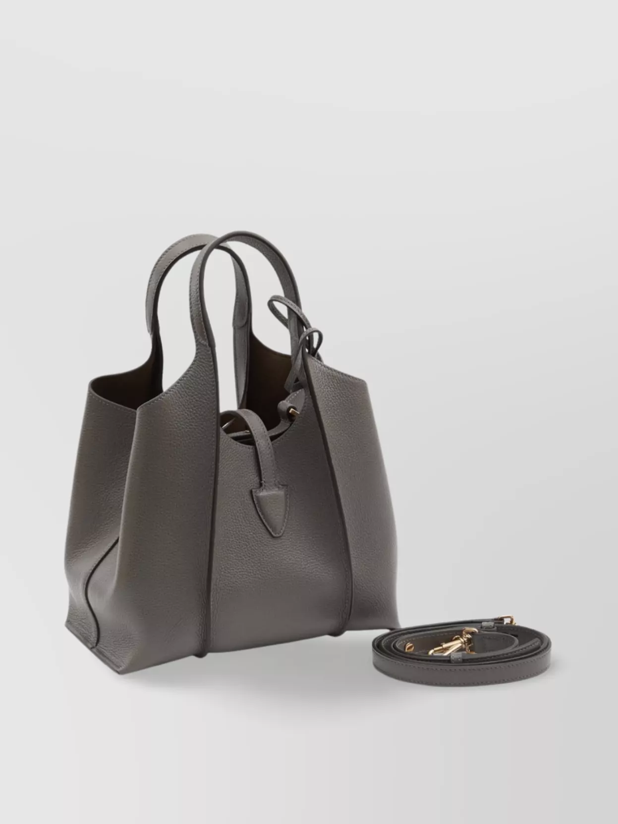 Tod's Mini Shopping Tote With Adjustable Strap In Gray